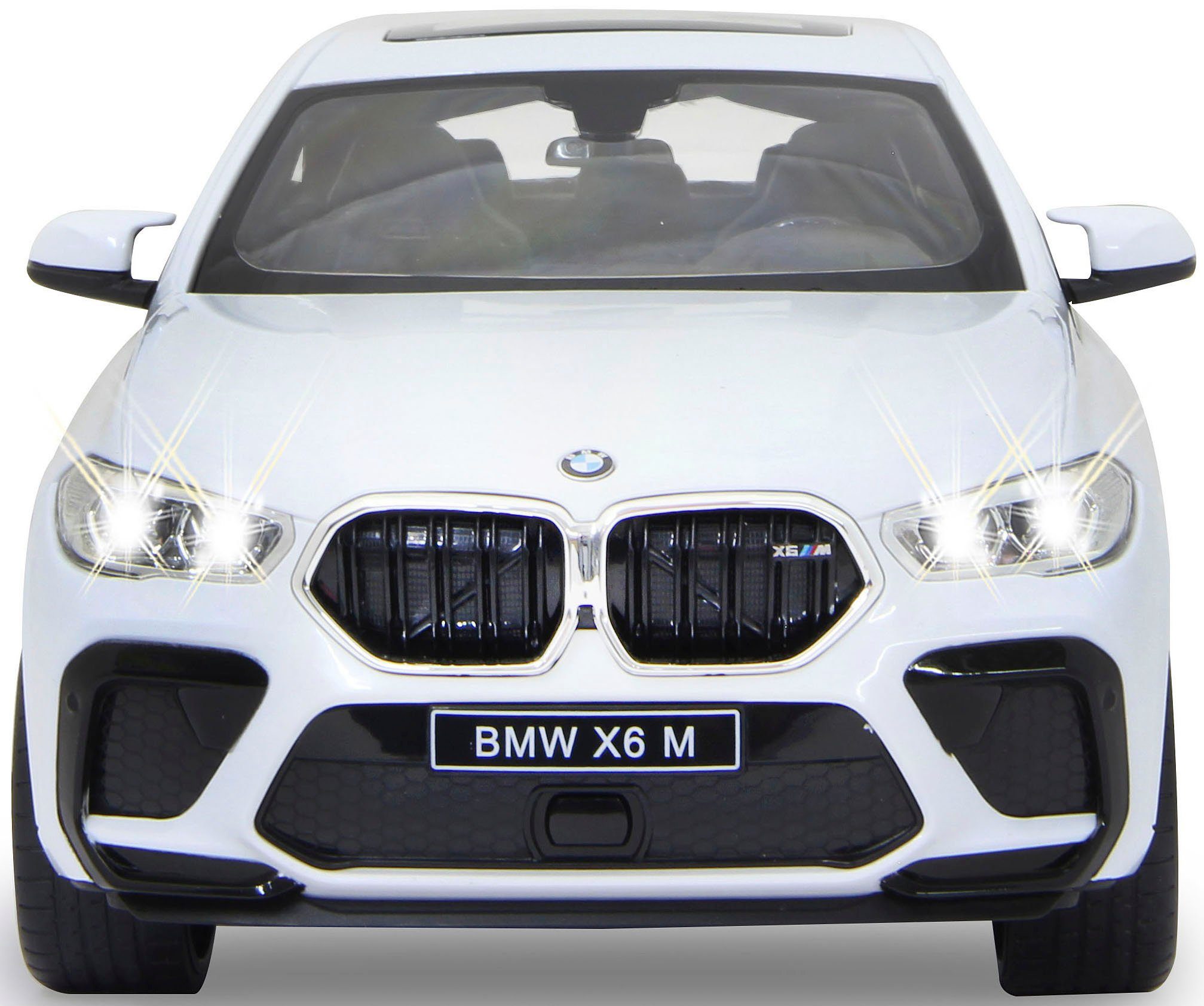 Jamara RC-Auto Deluxe Cars, BMW X6 M 1:14, weiß - 2,4 GHz, mit LED-Lichtern