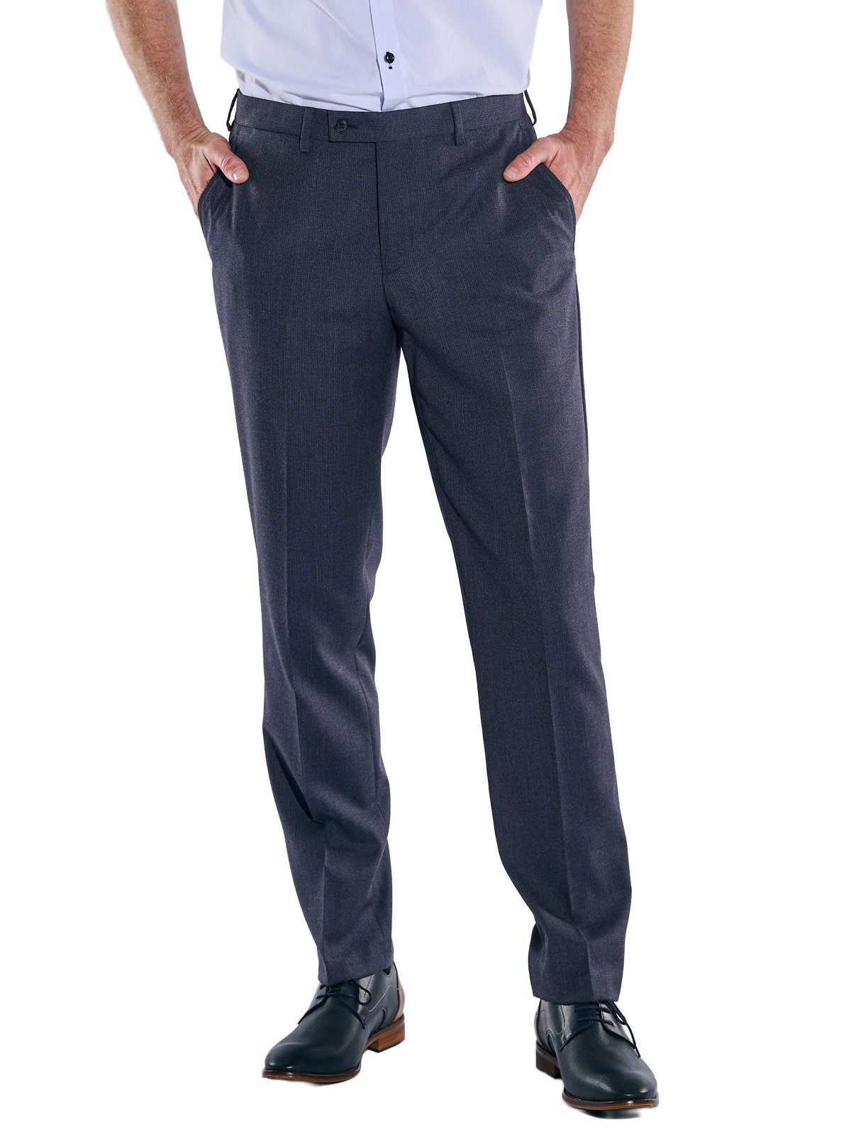 Engbers Anzughose engbers Herren Anzug-Hose gemustert, Saphirblau