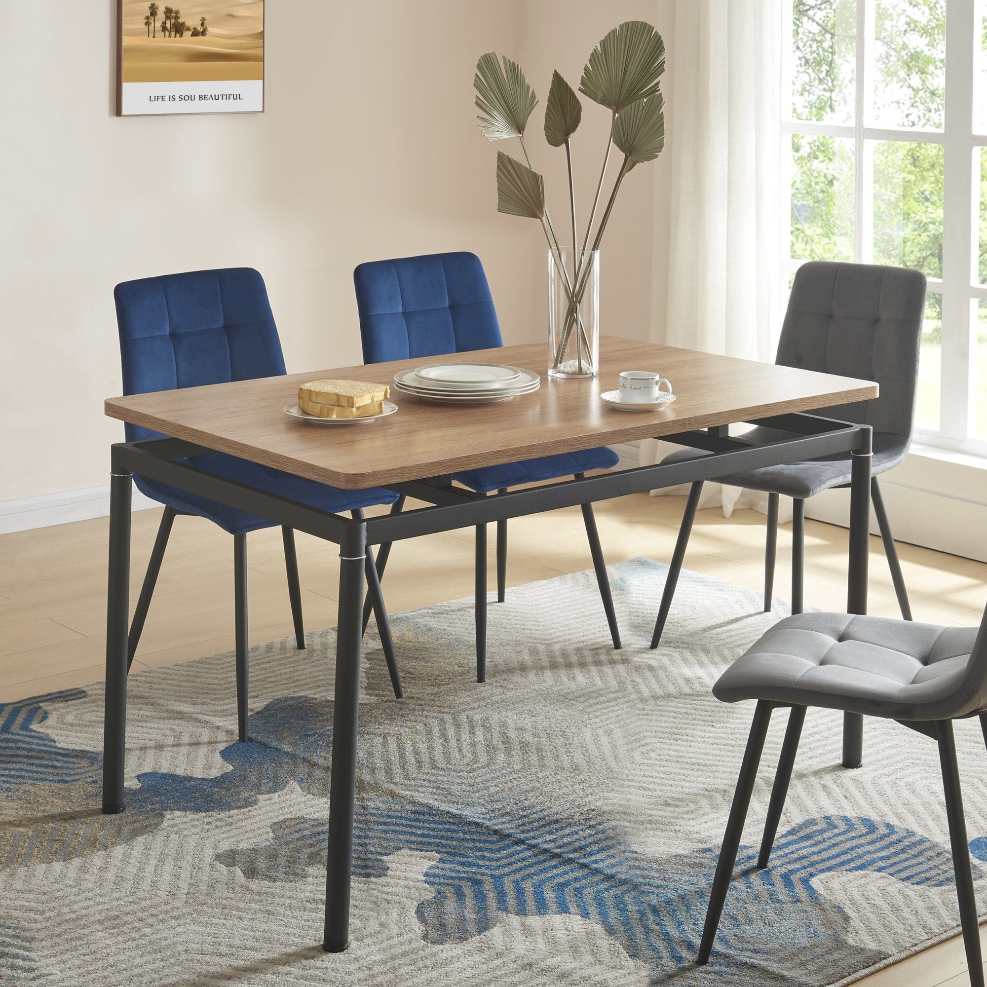 en.casa Esstisch, »Hemnes« für 4 Personen günstig online kaufen