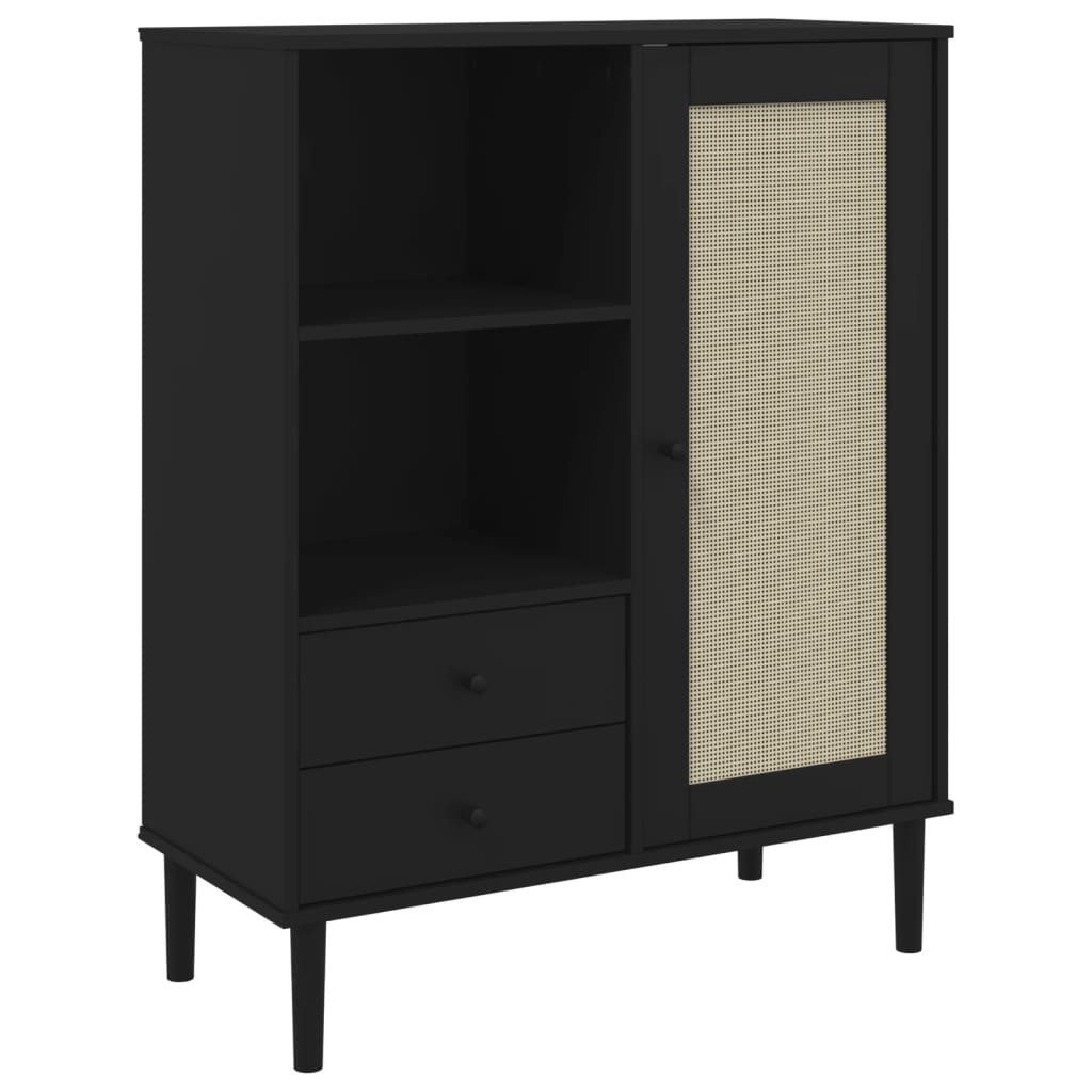vidaXL Highboard Highboard SENJA Rattan-Optik Schwarz günstig online kaufen