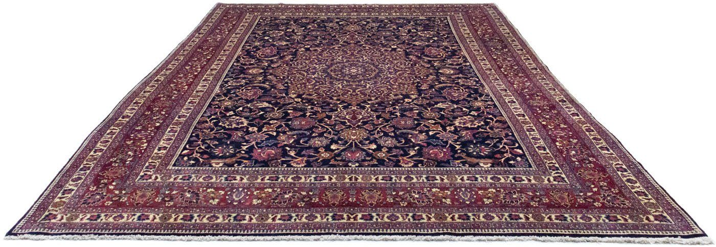 Wollteppich Maschad Medaillon Blu scuro 356 x 248 cm, morgenland, rechteckig, Höhe: 10 mm, Unikat mit Zertifikat