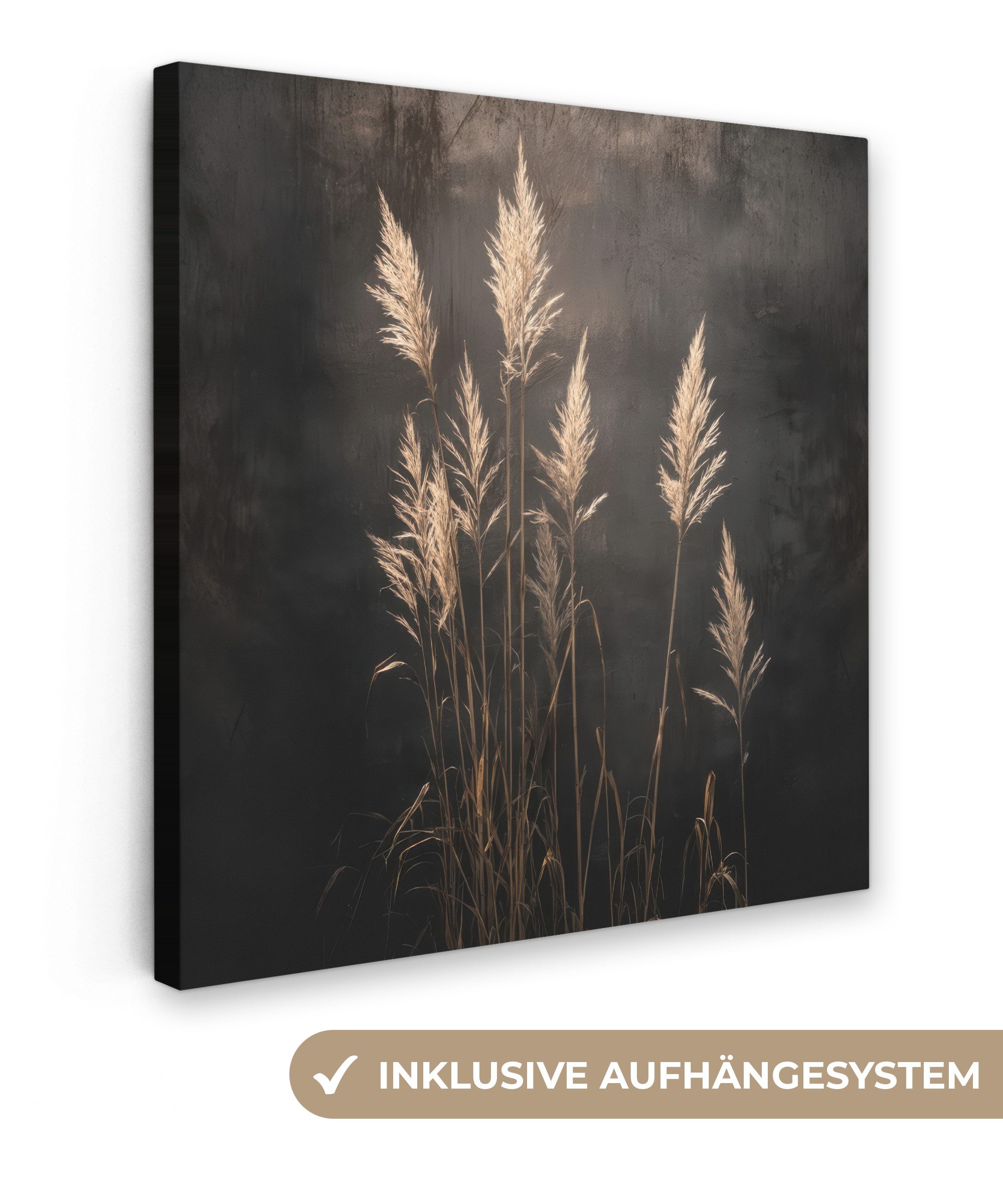 OneMillionCanvasses® Leinwandbild Ziergras - Federn - günstig online kaufen