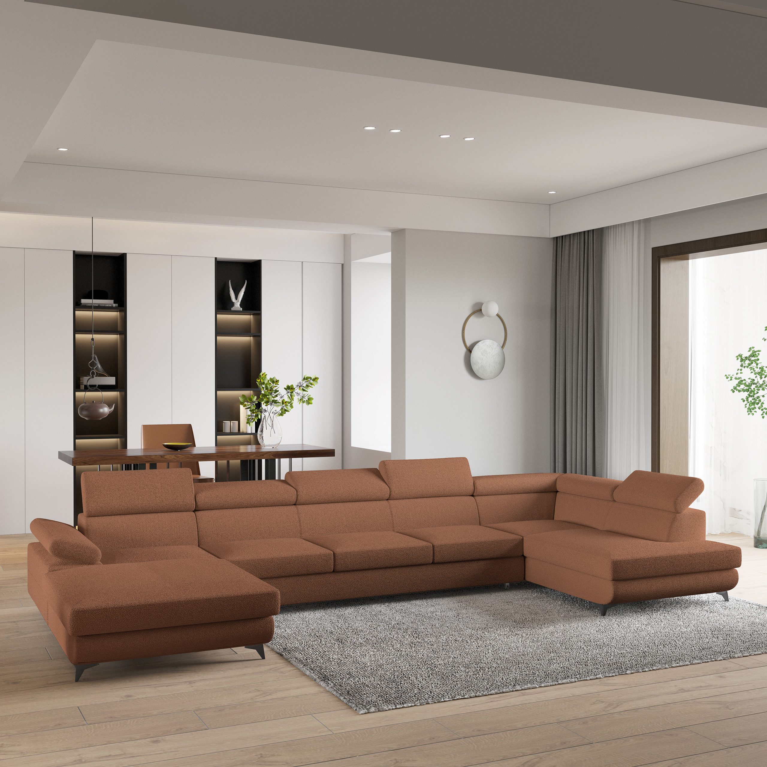 Masseno Ecksofa MONTIVA mit Schlaffunktion U-Form, günstig online kaufen