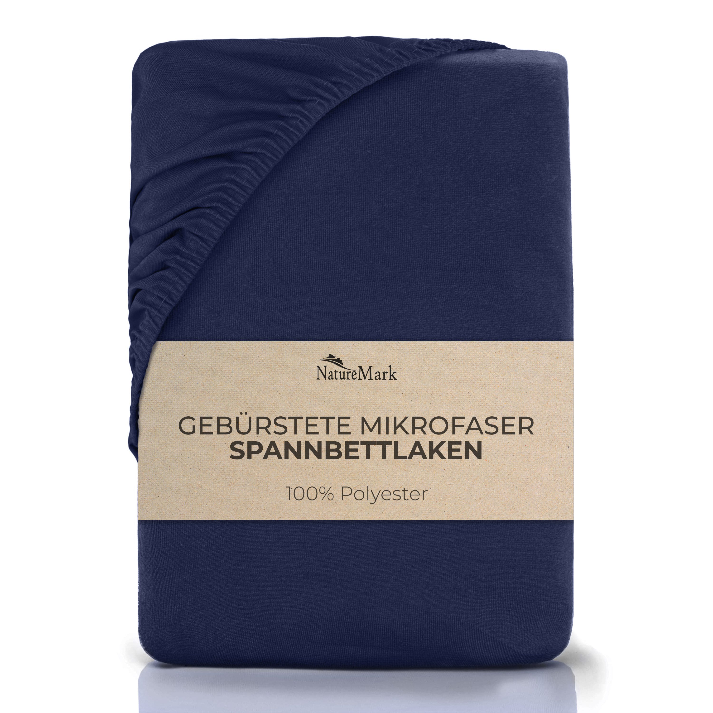 NatureMark Spannbettlaken Gebürstete Mikrofaser, Polyester, Gummizug: rundu günstig online kaufen