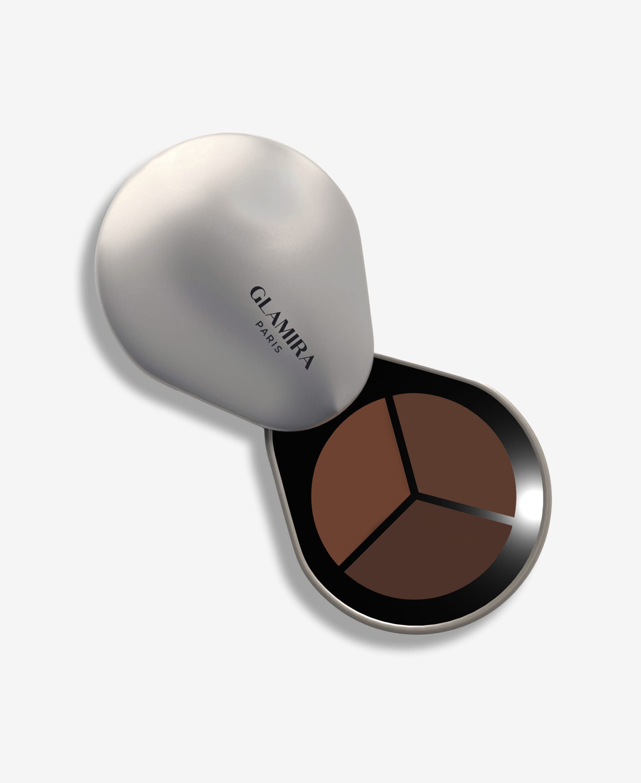 GLAMIRA Rouge Seidiger Creme-Bronzer #3 - Éclat D'Onyx, 1-tlg., All-in-One-Konturenstift mit drei nahtlos mischbaren Farbtönen
