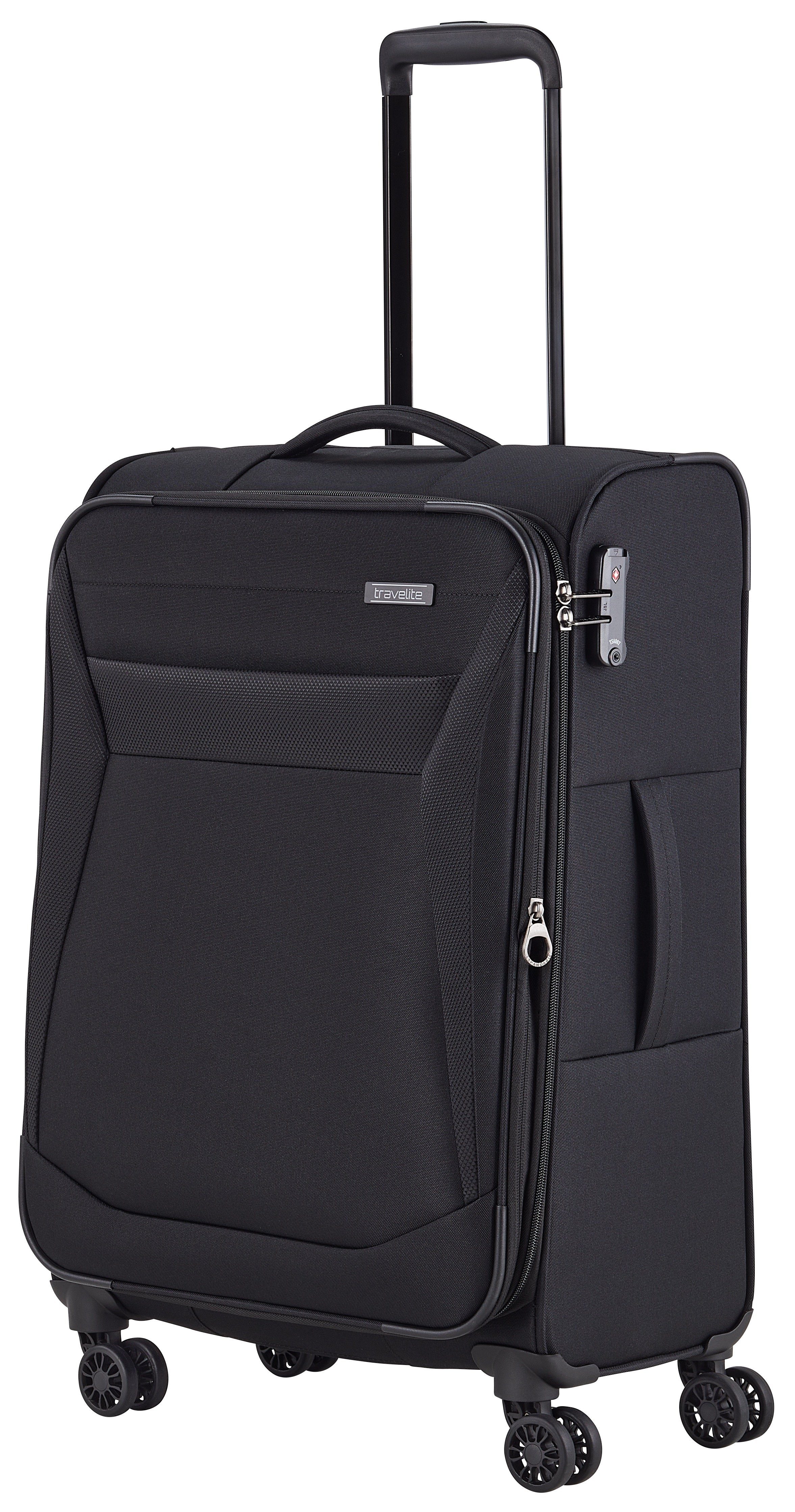 travelite Weichgepäck-Trolley CHIOS Reisekoffer, 4 Rollen, TSA-Schloss – flexibles Reisegepäck