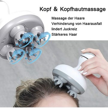 zggzerg Massagegerät Elektrisches Kopfhaut-Massagegerät,wasserdicht Kopfmassagegeräte