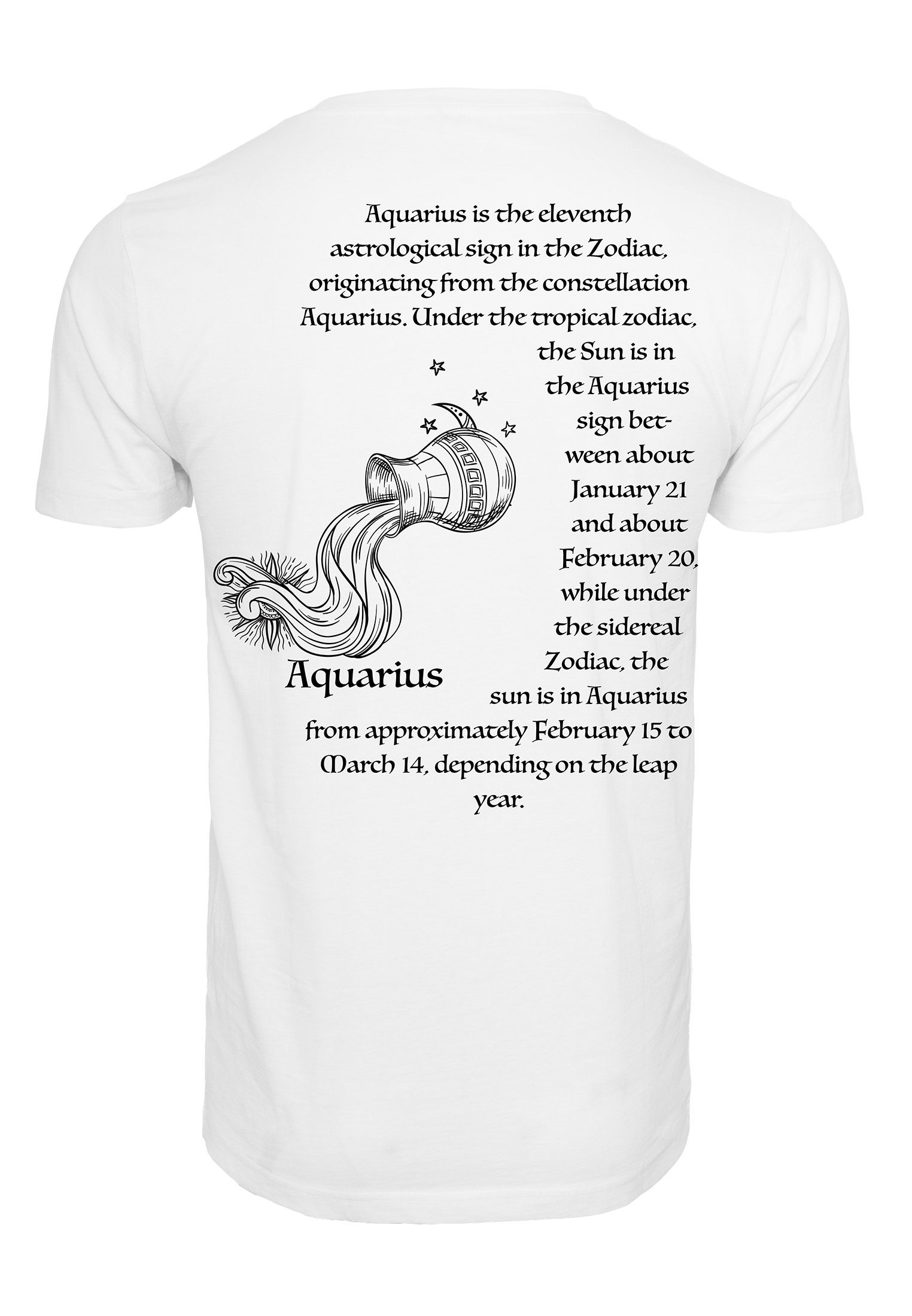T-Shirt (1-tlg) Tee Aquarius Herren Astro MisterTee