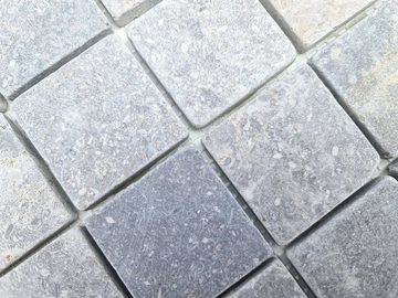 Mosani Bodenfliese Marmor Mosaik Fliese hellgrau anthrazit Küche Wand Dusche