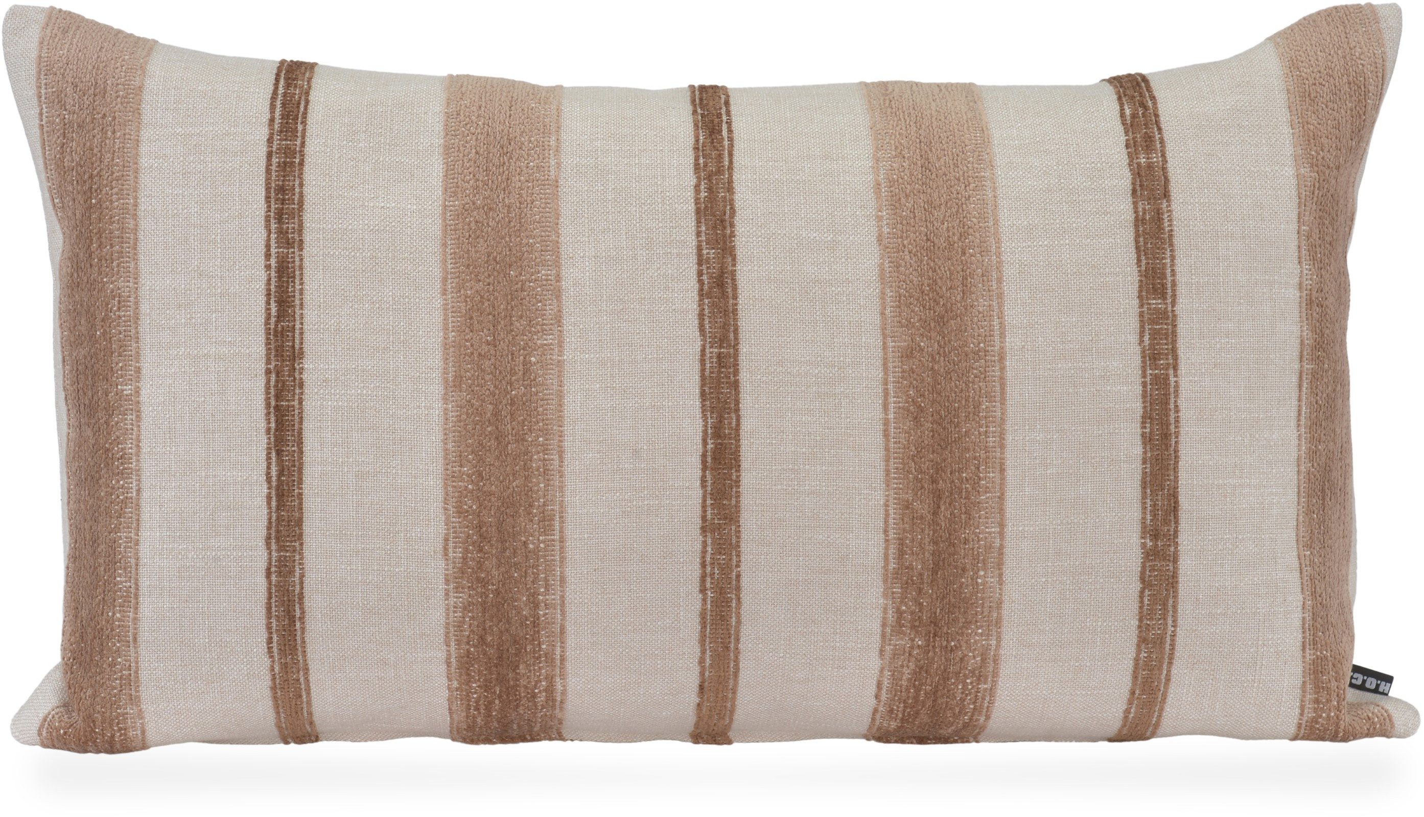 H.O.C.K. Dekokissen Collin, Sofakissen inkl. Füllung, 70x40cm, Dekokissen Streifen, natur