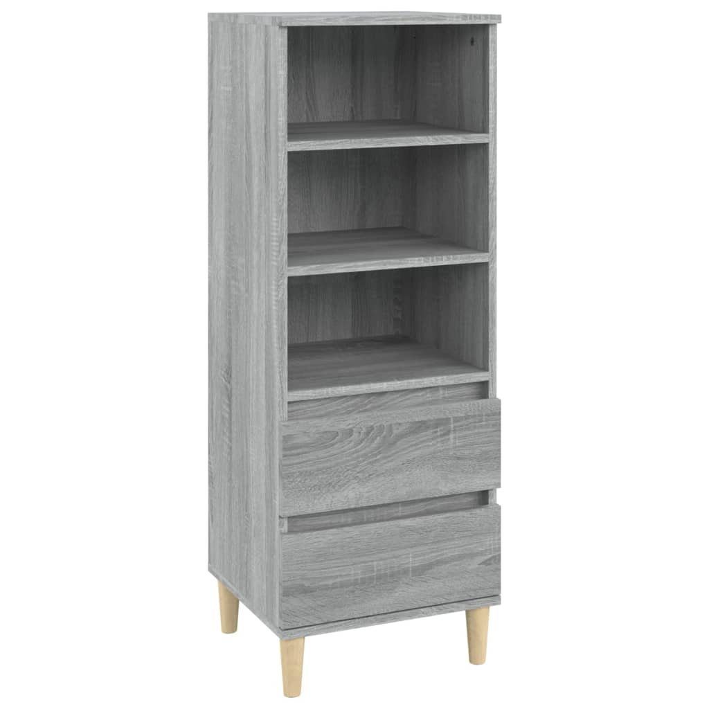 Highboard Highboard Grau Sonoma 40x36x110 cm Spanplatte Kommode Wohnzimmer
