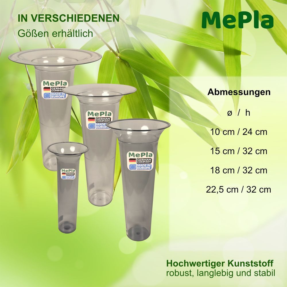 Heimwerkercenter Pflanzeinsatz MePla - Bodenvaseneinsatz ø10 / h 24 transparent – Bild 3 von 5