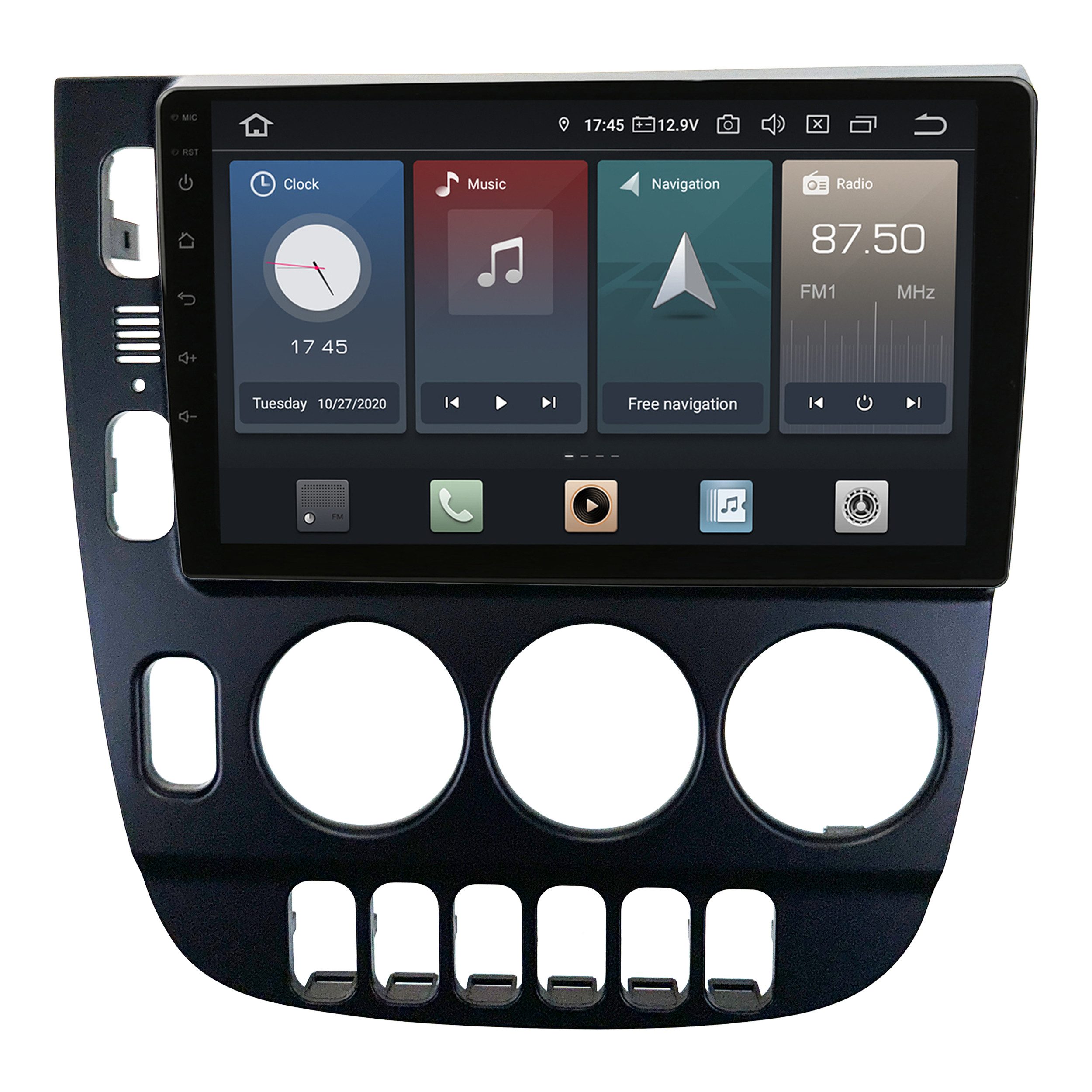 TAFFIO Für Mercedes ML W163 Manuell Klima 9" Touch Android Autoradio CarPlay Einbau-Navigationsgerät