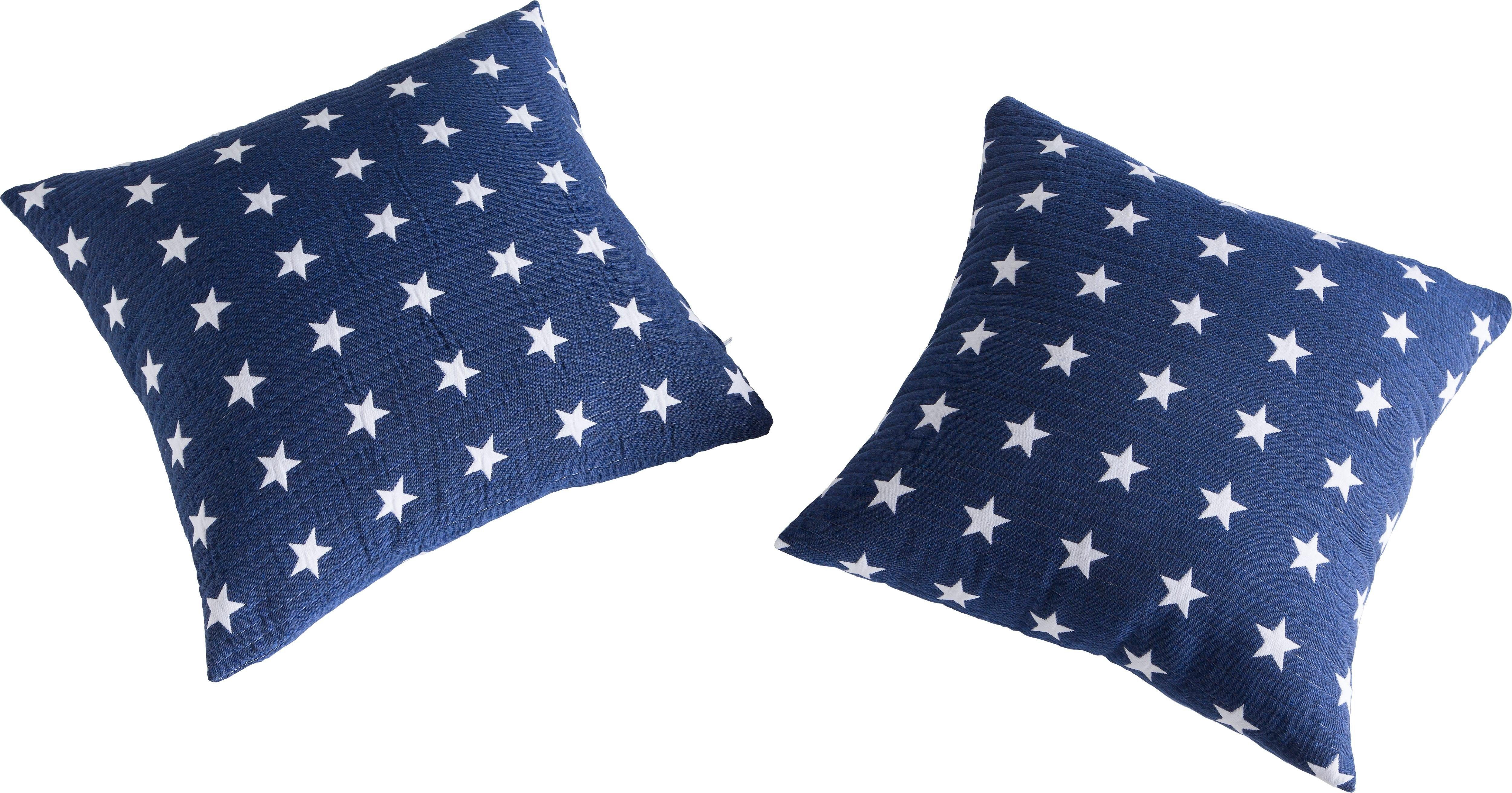 my home Подушкиbezüge Yolanda Подушкиhülle im Sterne Design, (2 Stück), mit Steppung