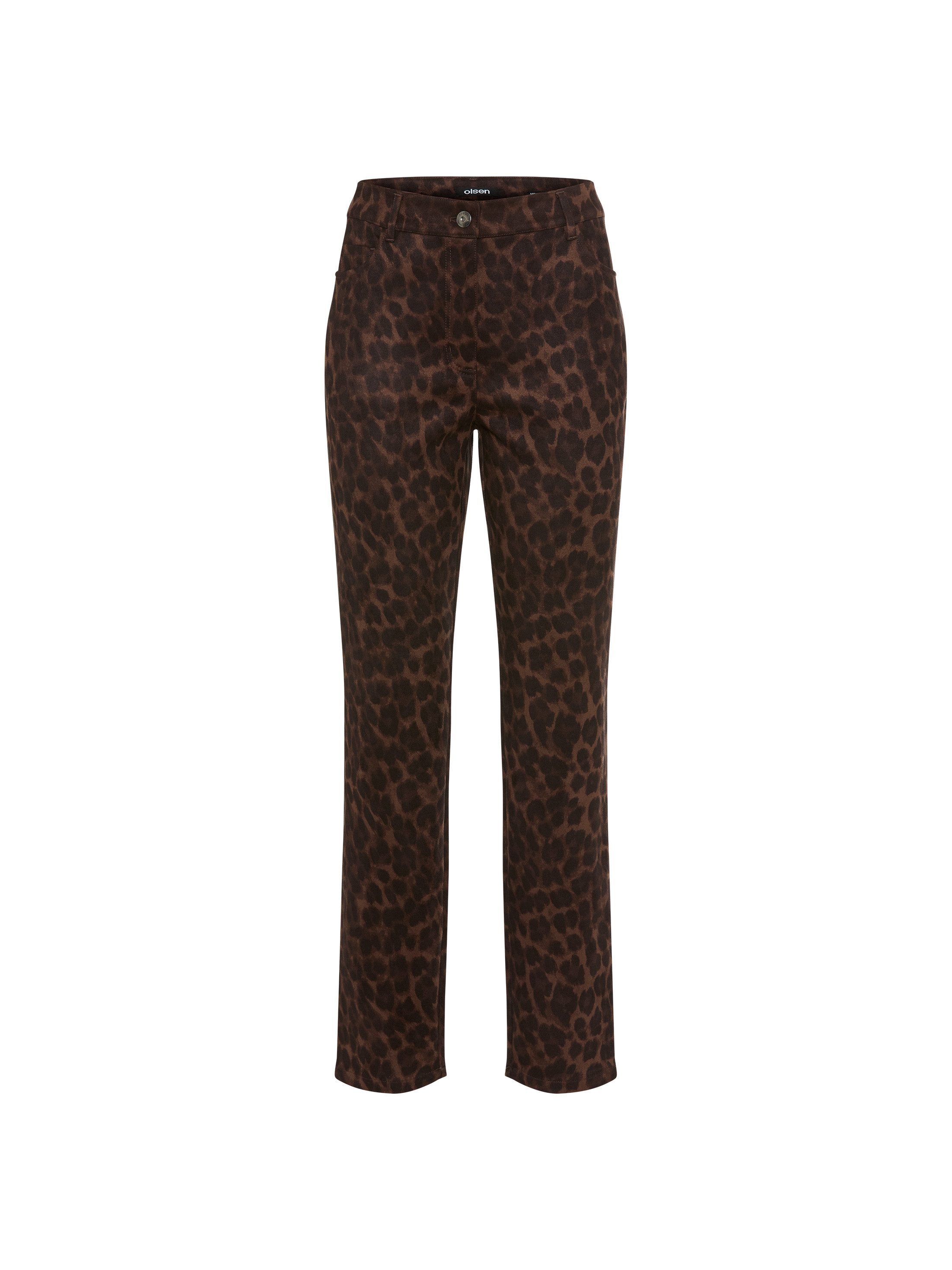 Olsen Stoffhose mit Allover-Dessin und aufgesetzten Taschen