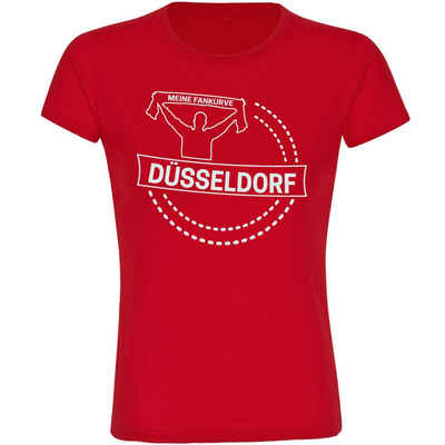 multifanshop T-Shirt Damen Düsseldorf - Meine Fankurve - Frauen