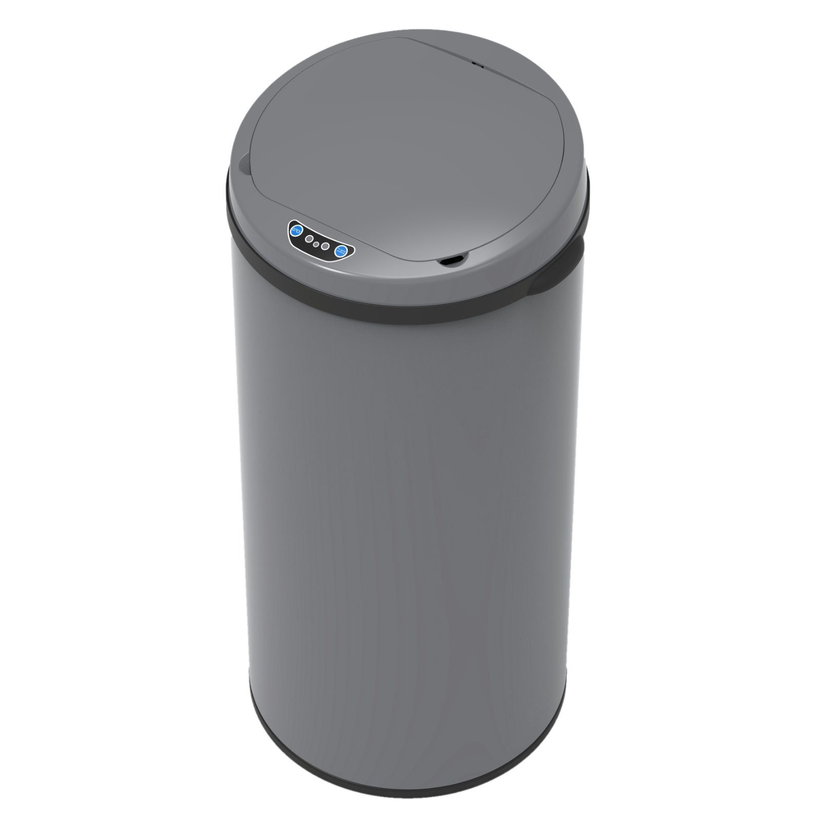 SVITA Mülleimer Sensormülleimer Rund, Abfalleimer, Küchenmülleimer, Mit Sensor, Softclose, 42L, Grau