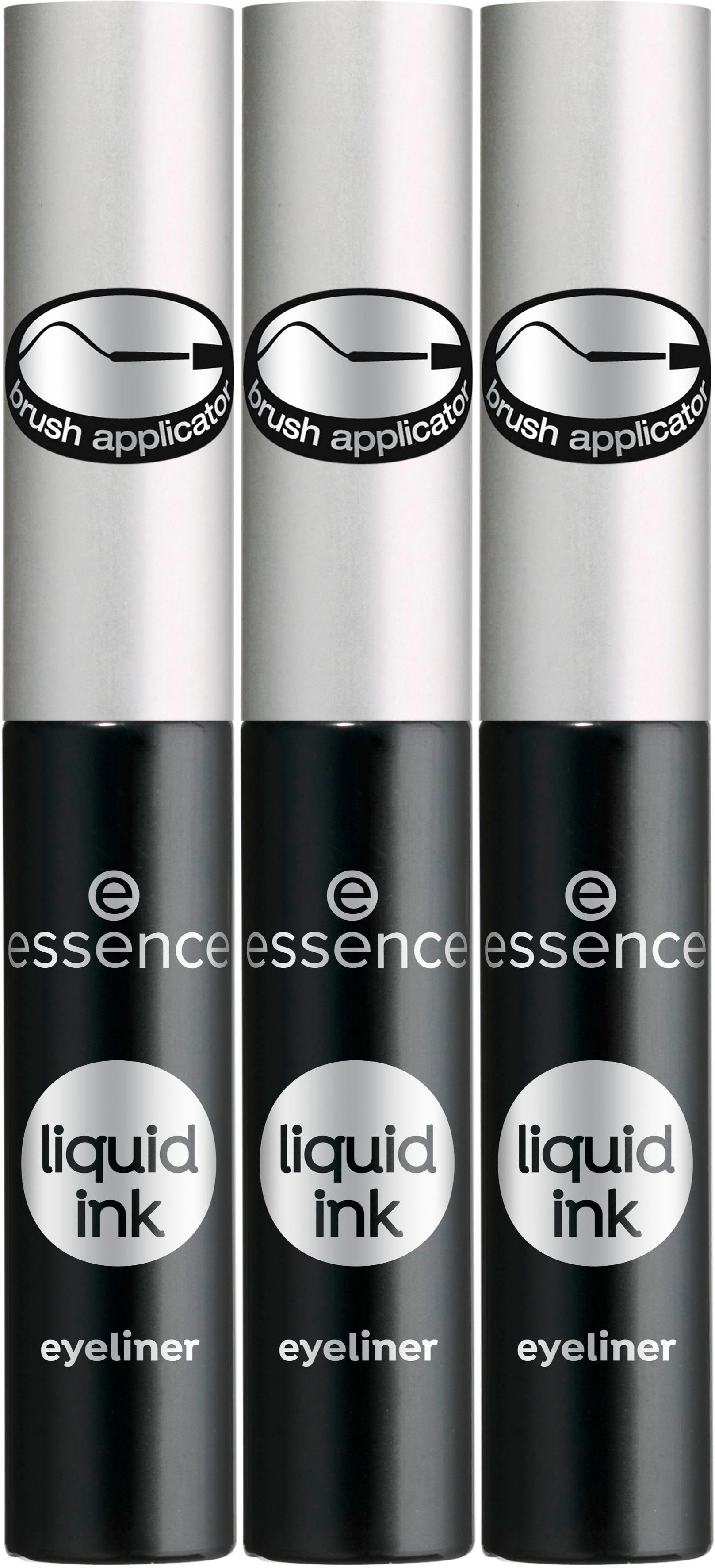 Pinsel-Applikator 3-tlg., Eyeliner feinem liquid Mit eyeliner, speziell ink Essence