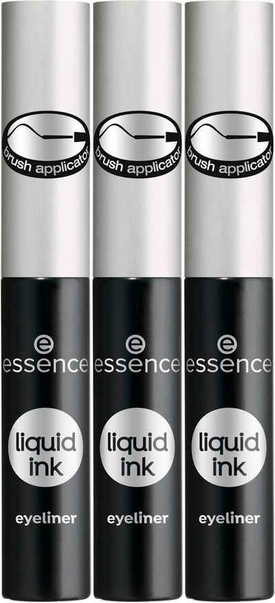 Essence Eyeliner »liquid ink eyeliner«, 3-tlg.