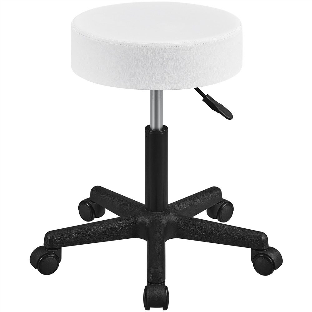 Yaheetech Drehhocker 46 cm – 61,5 cm Höhenverstellbarer Barstuhl, Schminkhocker mit 360° Drehbarer Sitzfläche 150 kg Belastbar
