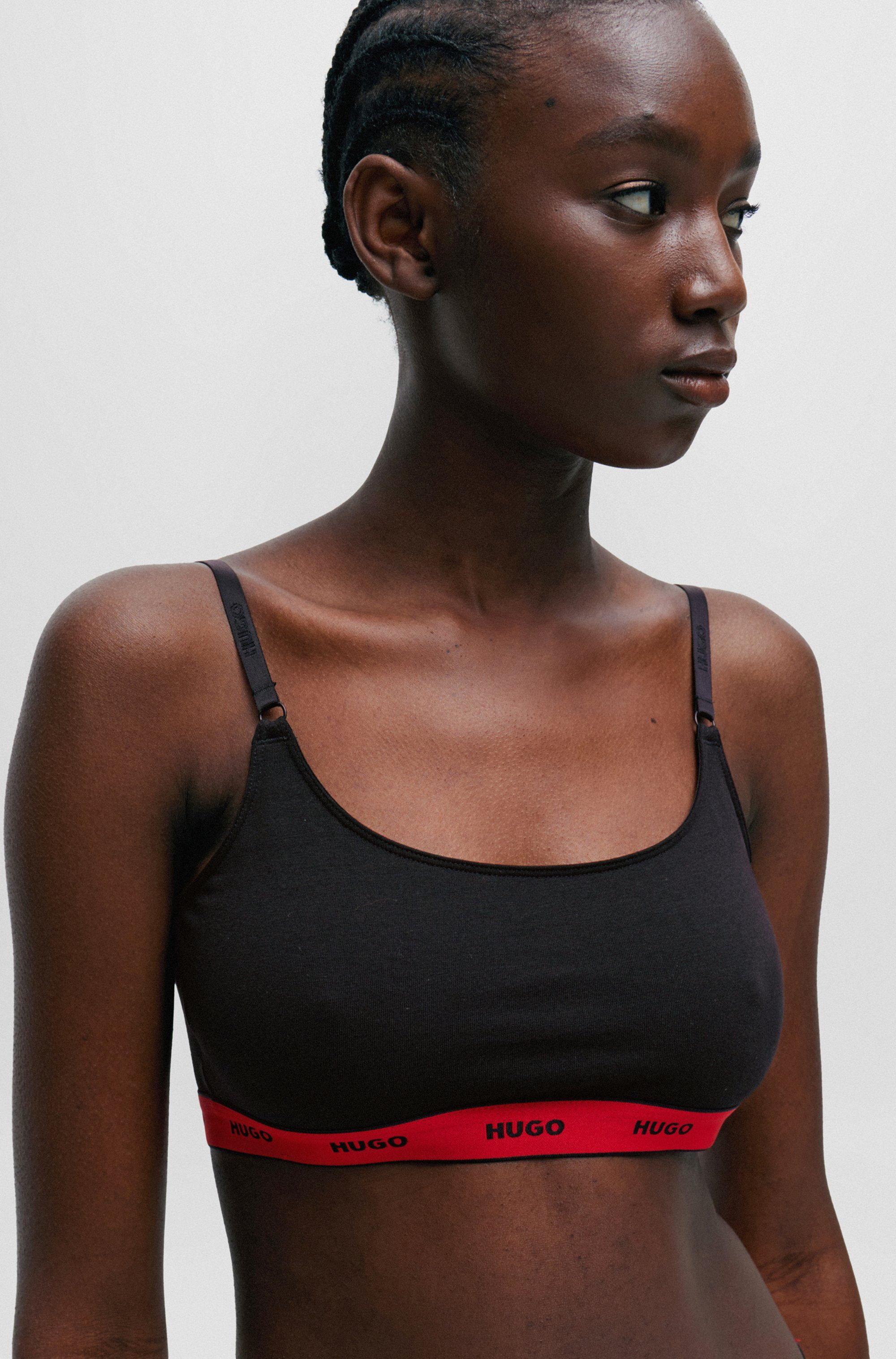 HUGO Bralette-BH TWIN BRALETTE STRIPE (Packung, 2-tlg., 2er-Pack) mit elastischem Bund