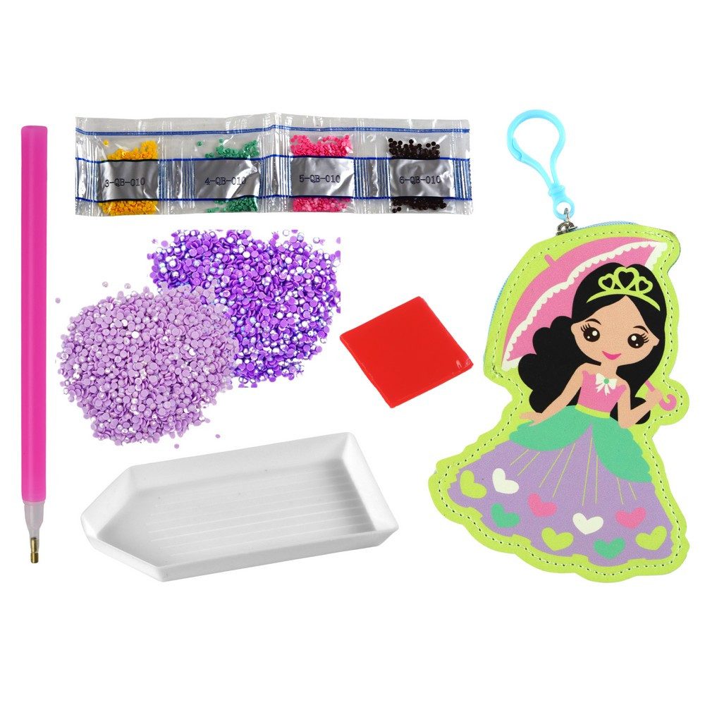 LEAN TOYS Schlüsselanhänger Bastelset Taschenanhänger Rucksackanhänger (Spar-Set, 1-tlg., 15 x 11 cm kreativ), Bastelset mit Karabiner, 6 Farben, ab 6 Jahren