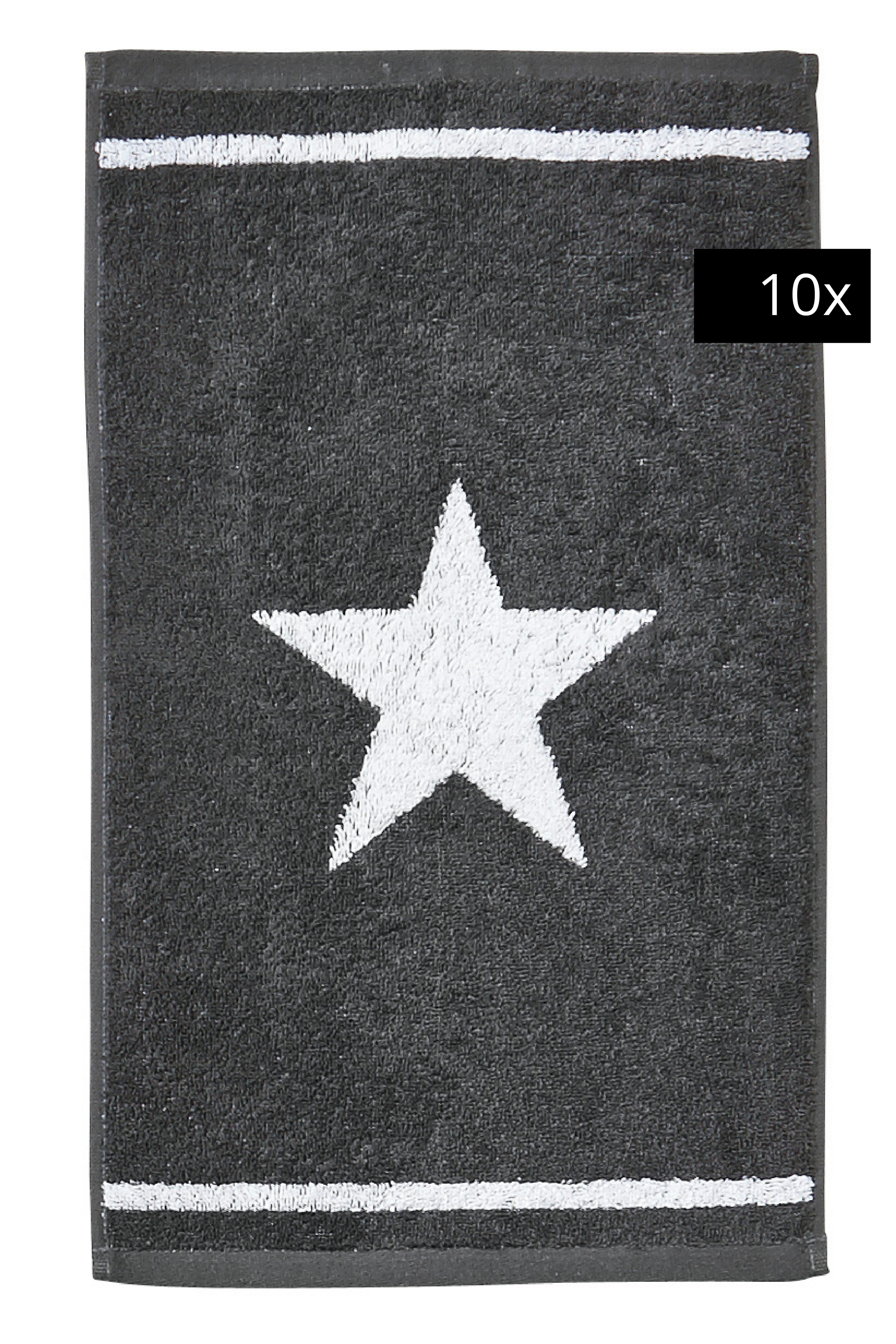 done.® Gästehandtücher DAILY SHAPES, Jacquard-Walkfrottier (10-St) günstig online kaufen