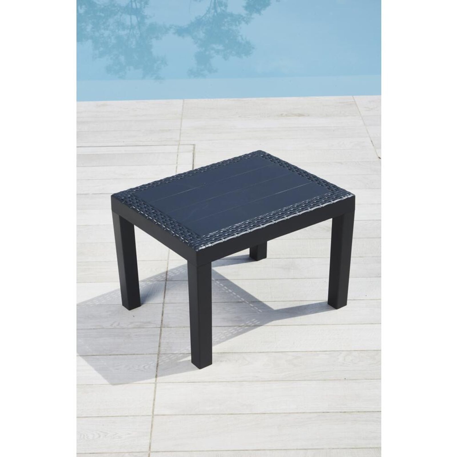 Ipae-Progarden Gartentisch Jack Beistelltisch Kunststoff Rechteck 59x46x40cm Garten Außen Lounge – Bild 2 von 3