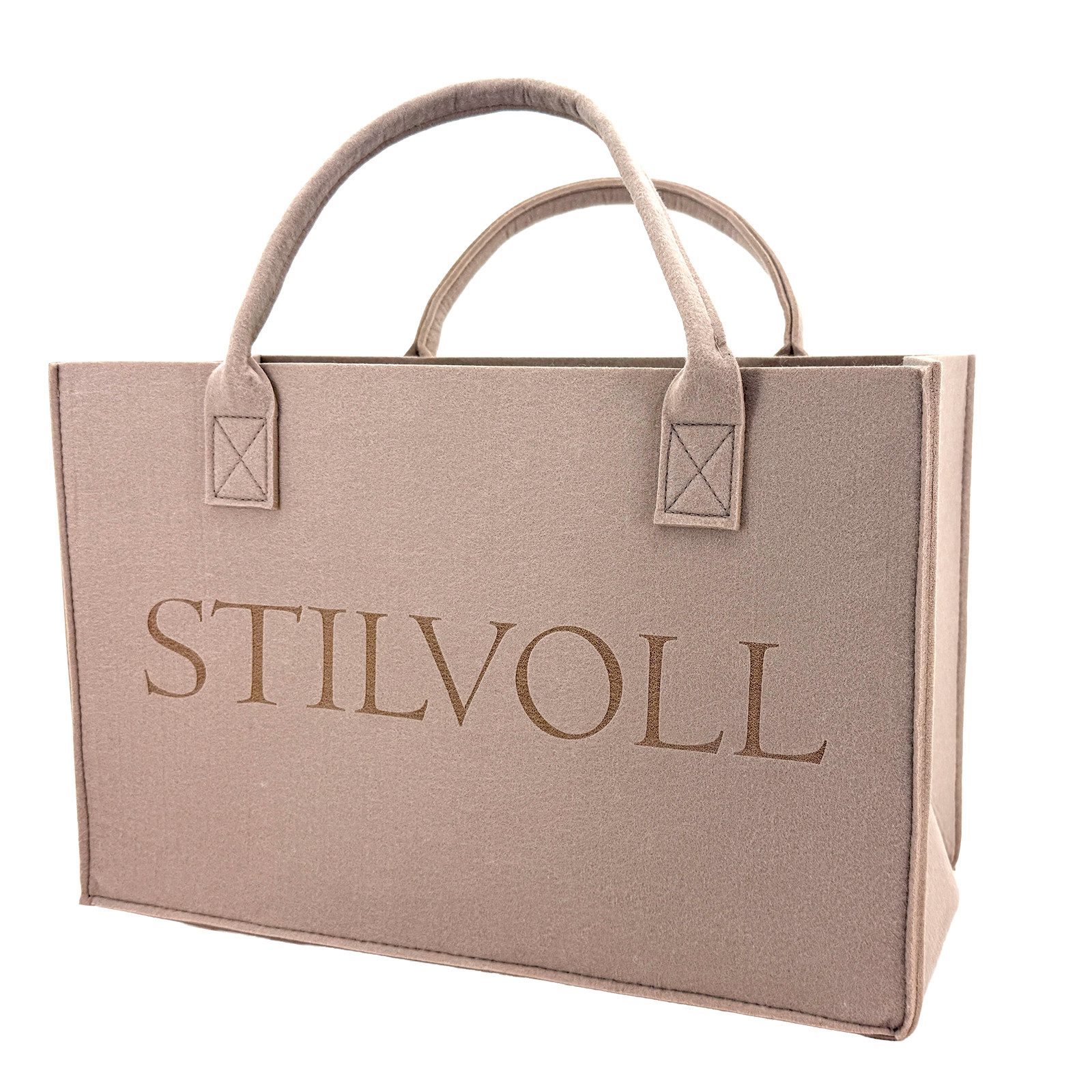 heimtexland Einkaufsshopper Universal Filztasche Einkaufstasche Filz Shopper, 24 l, Henkel Tragetasche - strapazierfähig langlebig praktisch