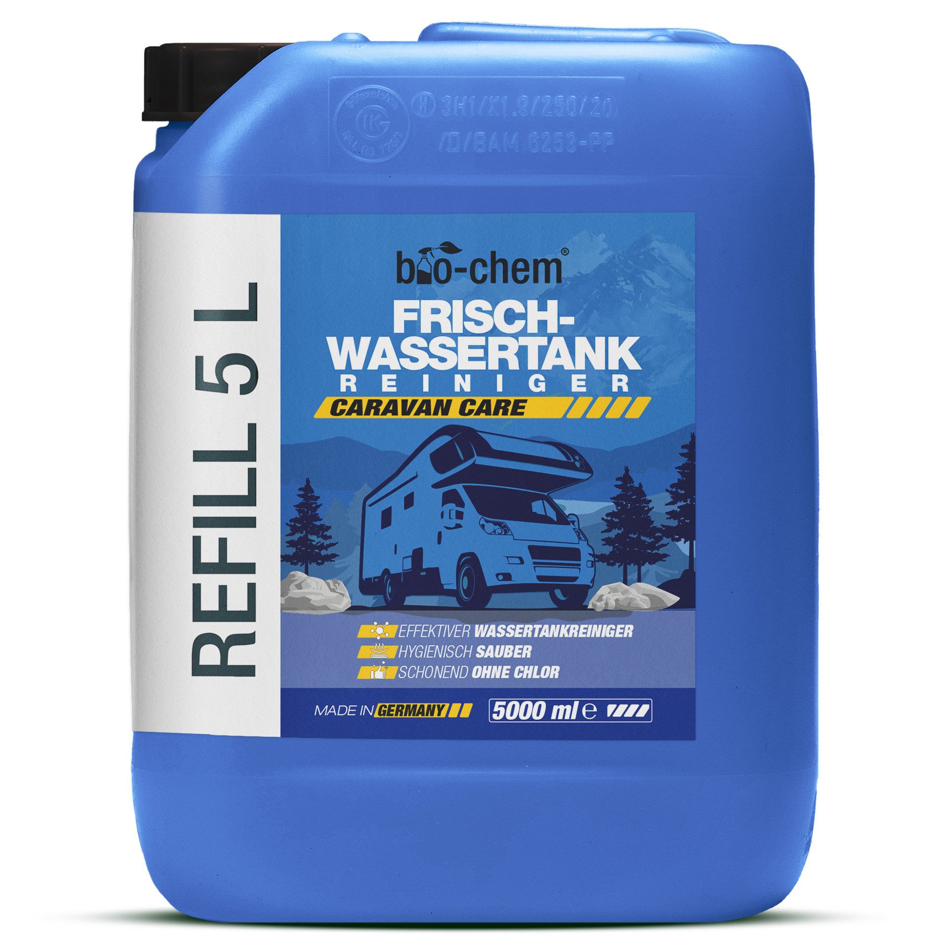 bio-chem Frischwassertank Reiniger 1 L - Tankreiniger für Wohnmobil & Caravan Campingtoilettenreiniger (Frischwassertank-Reiniger 5 l Kanister)