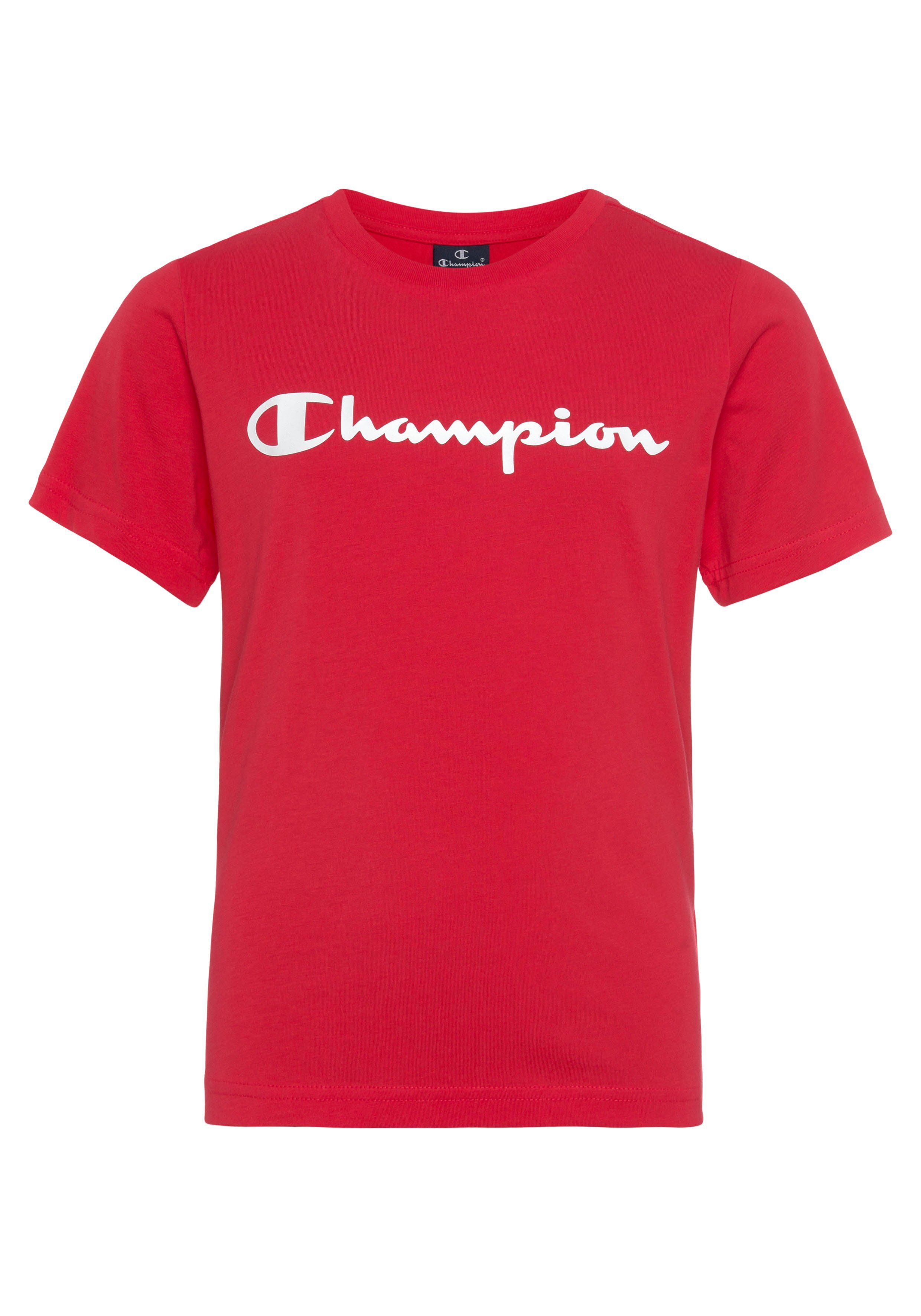 T-Shirt Crewneck rot T-Shirt Champion