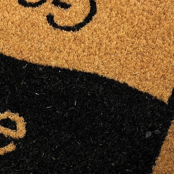 Fußmatte Kreativer Schuhabtreter aus Kokos „Welcome-Good bye“ braun, Carpetia, Rechteckig