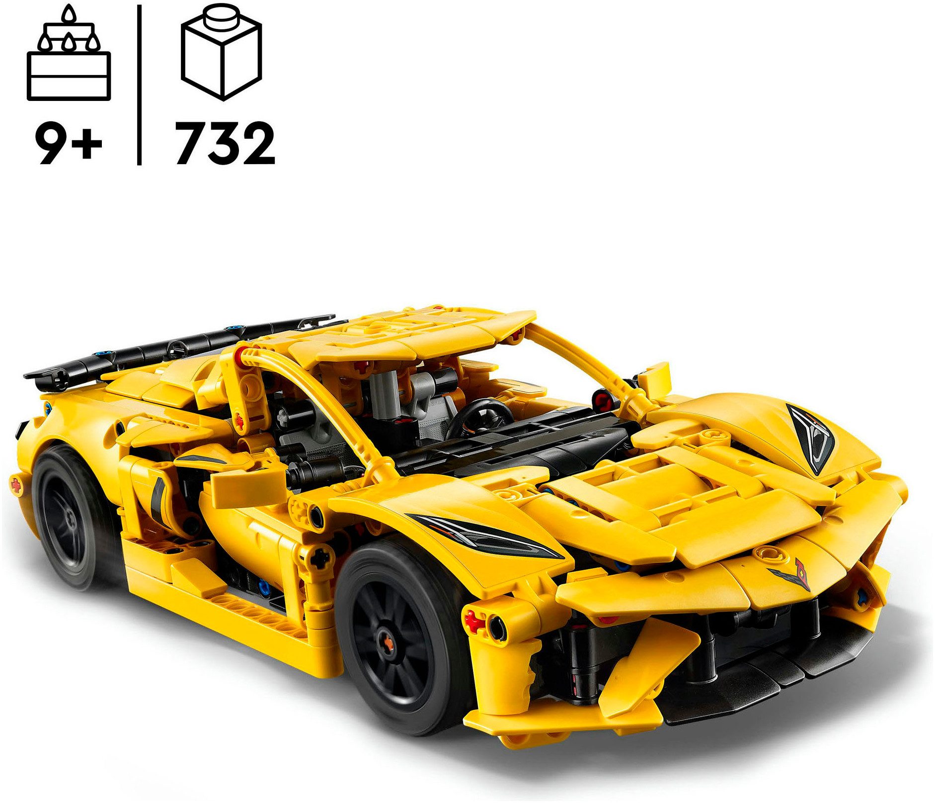 LEGO® Chevrolet Corvette Stingray (42205), LEGO® Technic Konstruktionsspielsteine, (732 St), Made in Europe