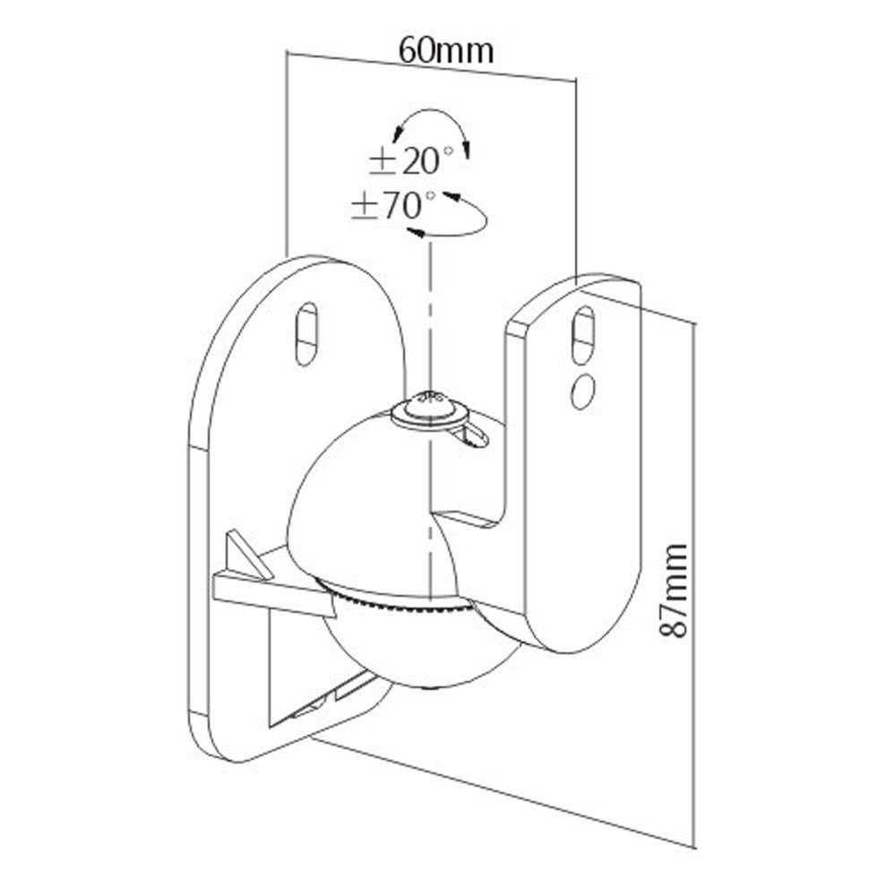 HALTERUNGSPROFI Lautsprecher-Wandhalterung LSB1 und LS1S – Bild 3 von 3