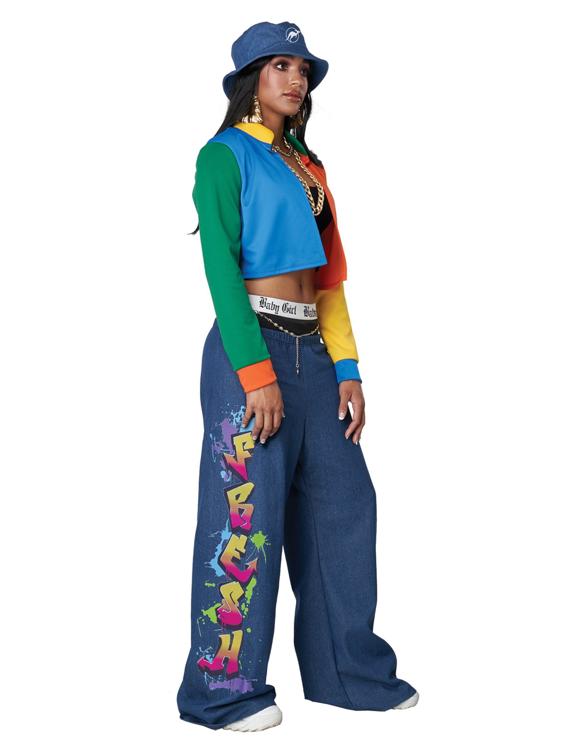 California Costumes Kostüm Hip Hop Oldschool Kostüm für Frauen 90er Jahre-Kostüm