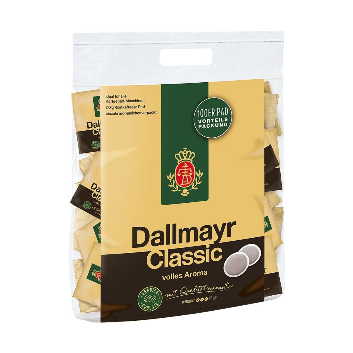 DALLMAYR Kaffee Classic - Großpack, 100 Pads