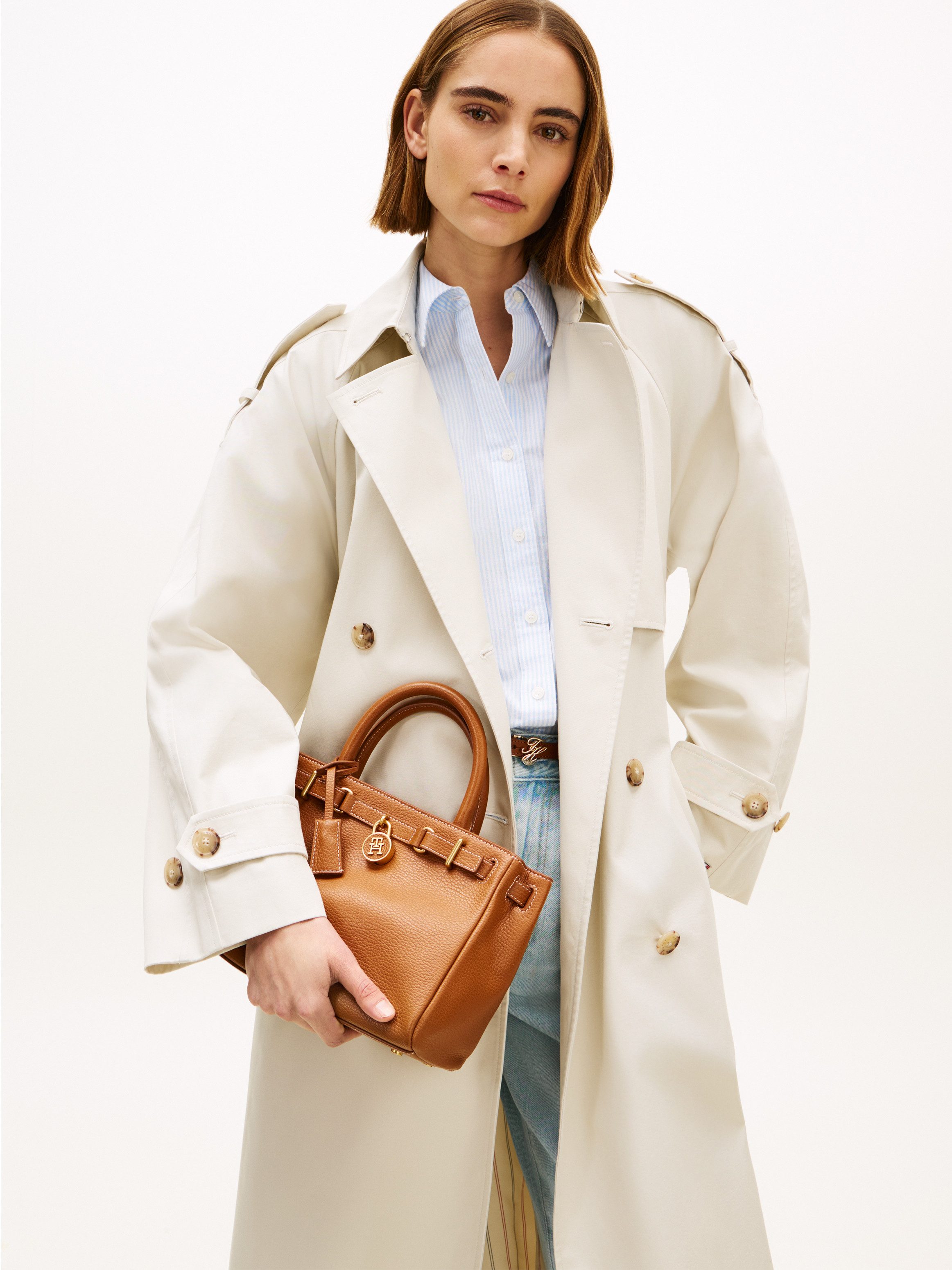 Tommy Hilfiger Henkeltasche AMERICAN ICON MINI TOTE LEATHER, Damen Tragetas günstig online kaufen