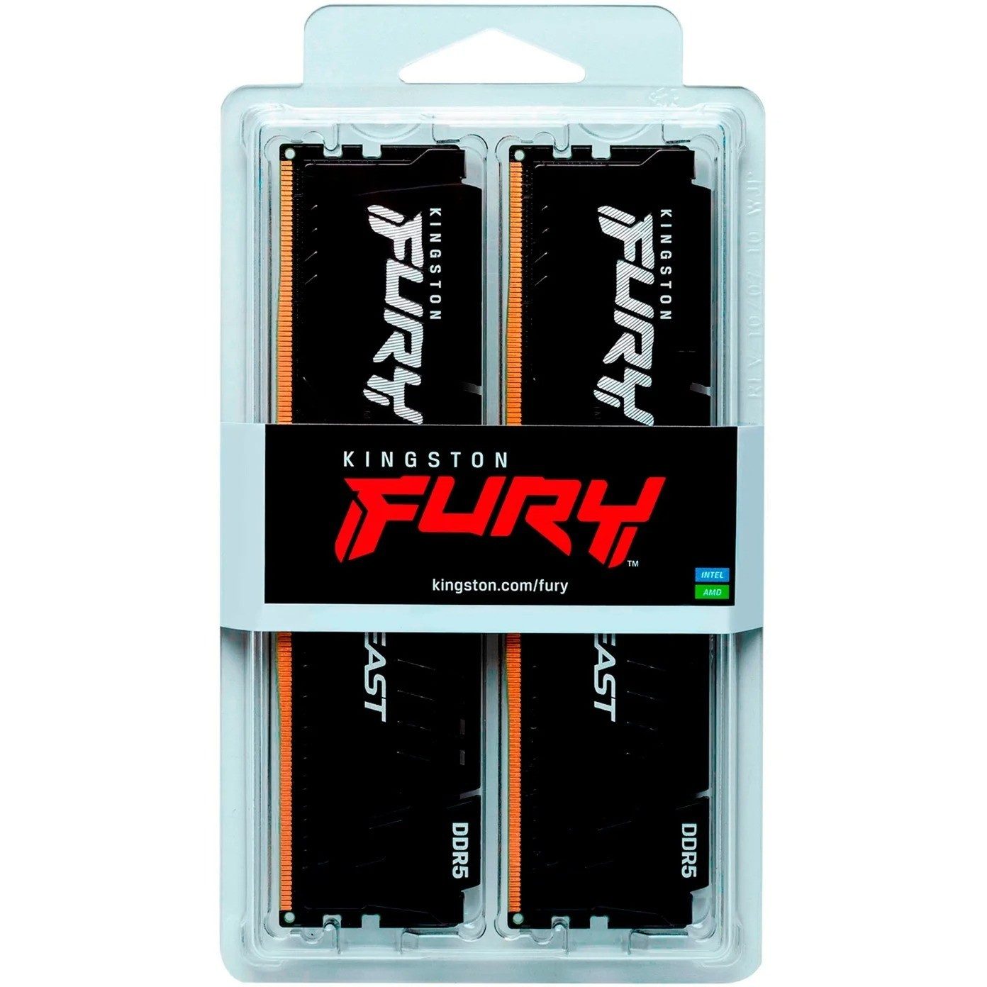 Kingston FURY Beast DDR5 16GB-5600 Dual Kit (2x8GB) CL40 PC-Arbeitsspeicher (CL40 Timing, XMP 3.0, On-Die ECC, Black Heatspreader)