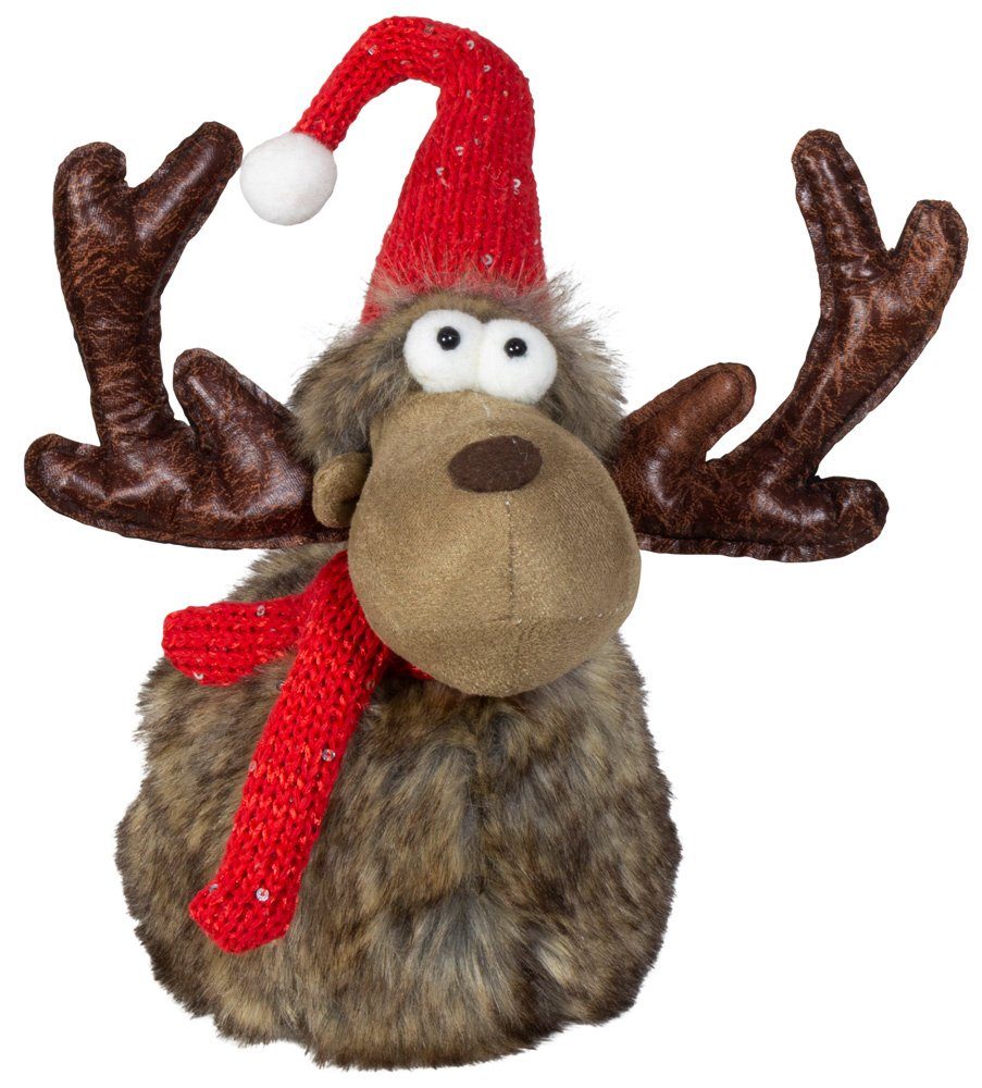 Christmas Paradise Weihnachtsfigur Elch 30cm (40cm) (Dekofigur, 1 St), Rentier stehend, Weihnachtsdeko Braun