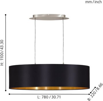 EGLO Hängeleuchte MASERLO, Leuchtmittel wechselbar, ohne Leuchtmittel, Pendelleuchte, Pendellampe