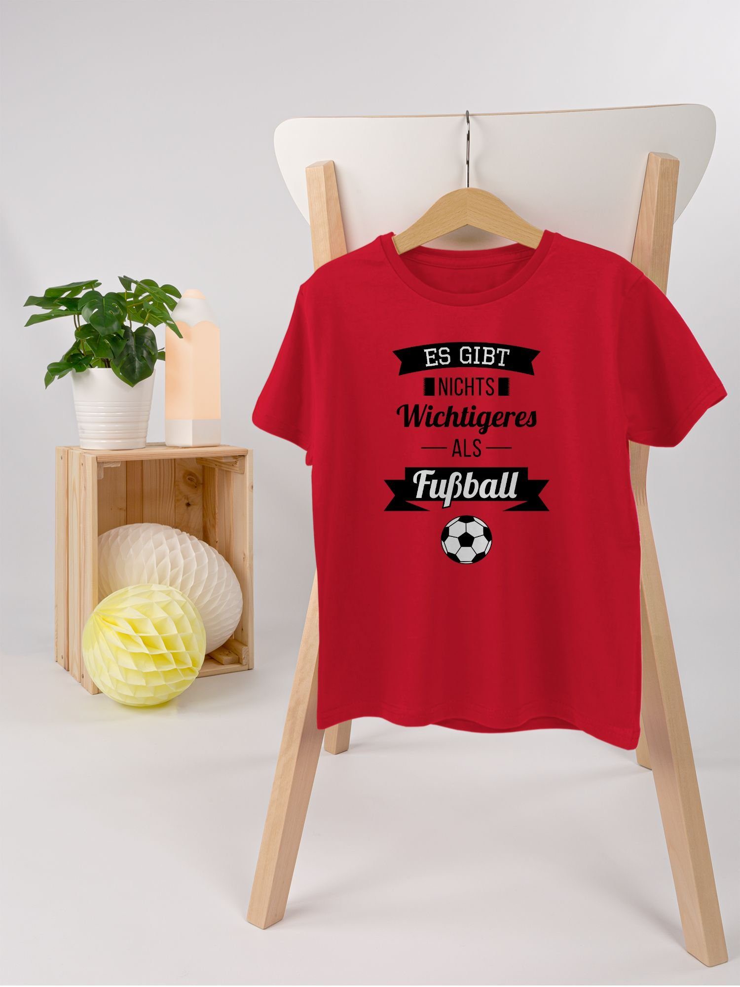 Fußball Rot als Wichtigeres nichts Kleidung Kinder 3 gibt Shirtracer Sport T-Shirt Es