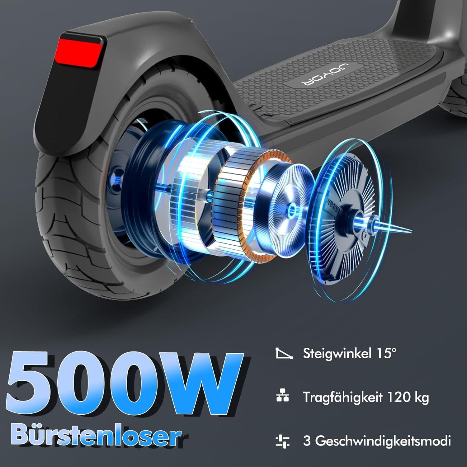JOYOR E-Scooter C10E 500W Motor Elektroroller MIT ABE, 500,00 W, 20 km/h, ABE, 500W Motor, 48V 10.4AH Batterie, 10-Zoll-Reifen, 40km Reichweite