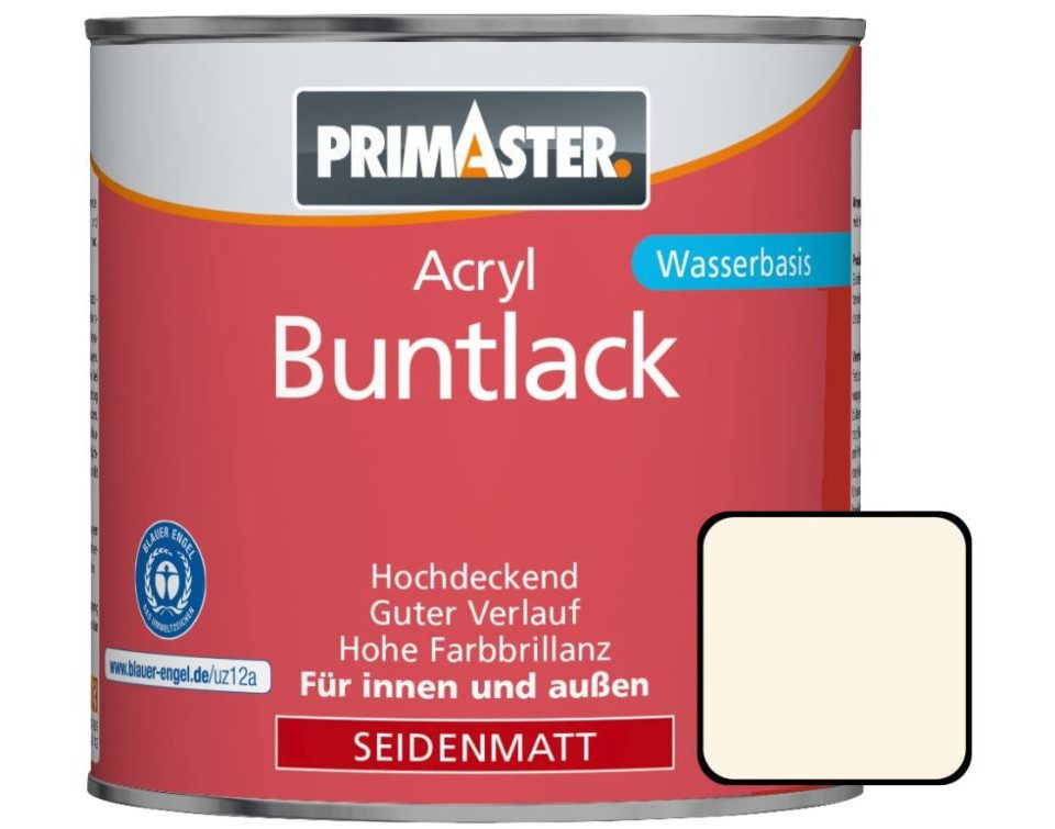 Primaster Acryl-Buntlack Primaster Acryl Buntlack RAL 9001 750 ml cremeweiß