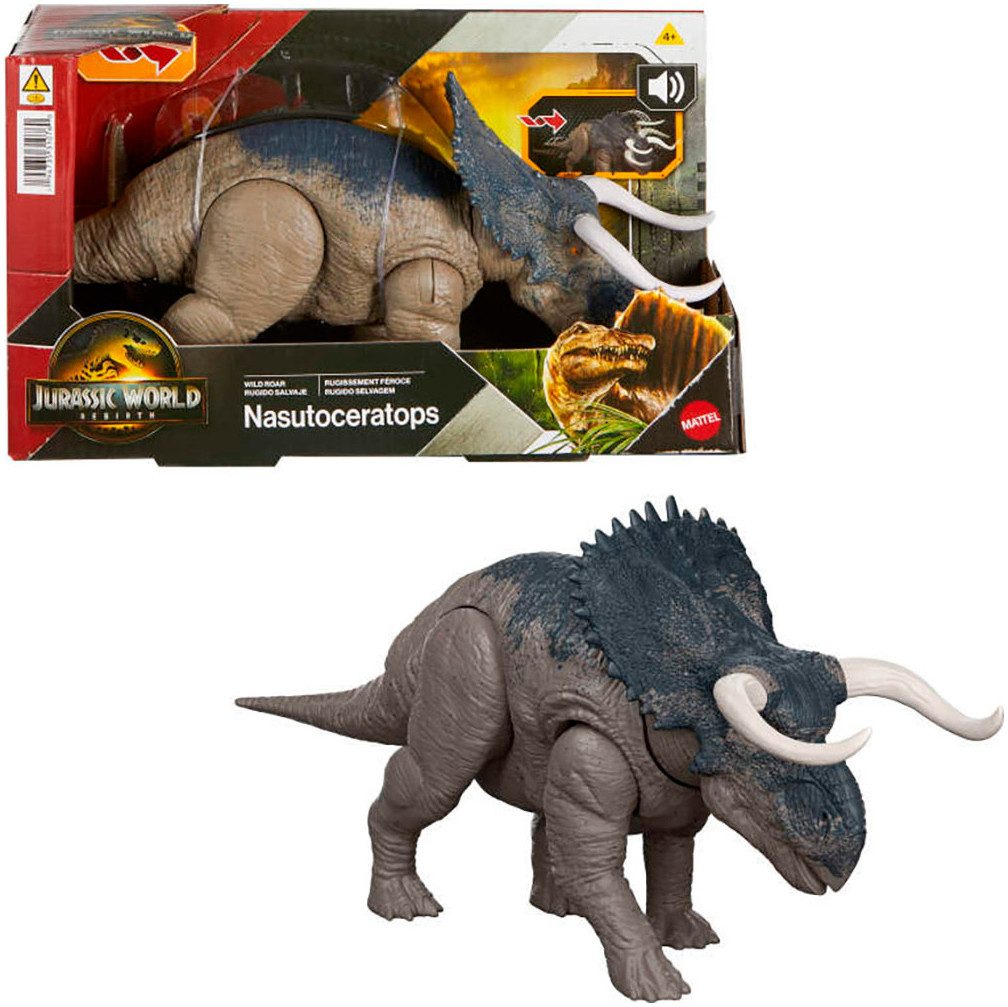 Mattel® Actionfigur Jurassic World, Rebirth, Wild Roar, Nasutoceratops