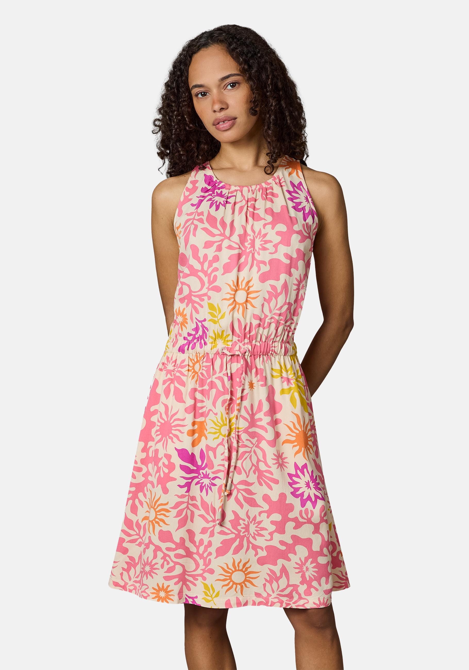 Ragwear Blusenkleid Sanai Print YOUMODO Sommerkleid mit Schnürung und modischem Print