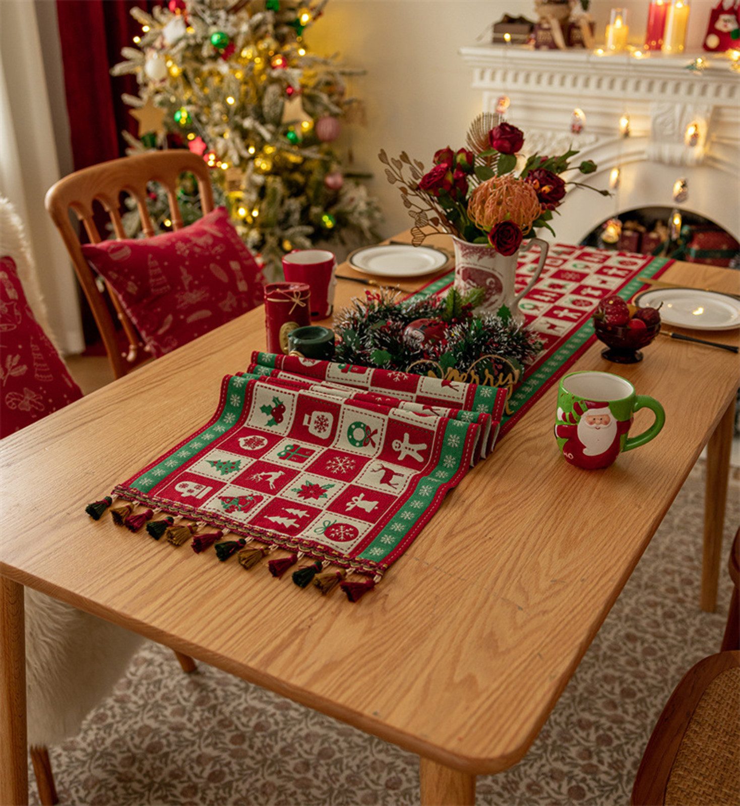 Jumpeak Tischläufer tischläufer weihnachten,tischläufer herbst, Festliche E günstig online kaufen