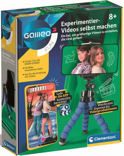 Clementoni® Experimentierkasten Galileo, Experimentier-Videos selbst machen, Made in Europe