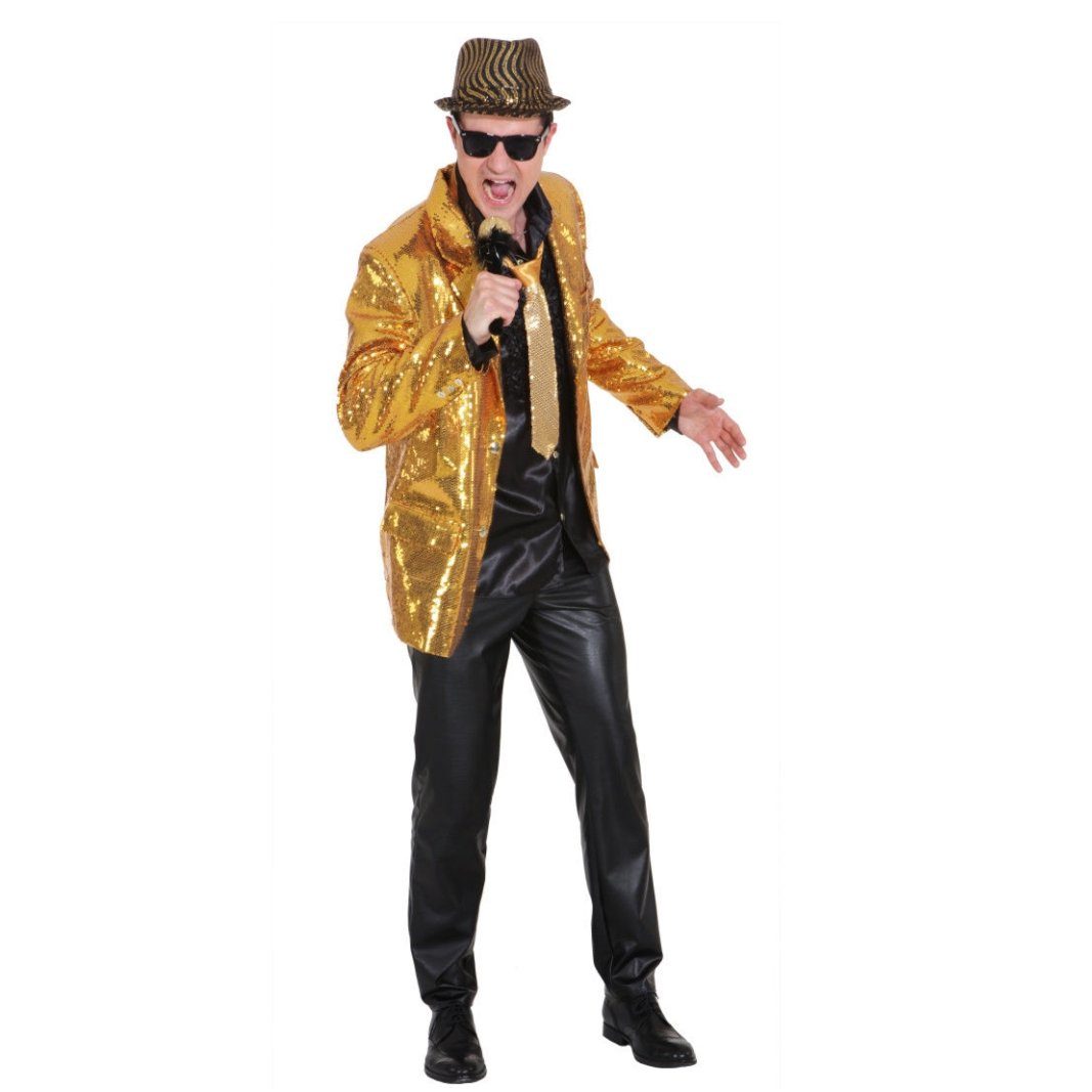 Orlob Kostüm Goldene Pailletten Jacke für Herren günstig online kaufen