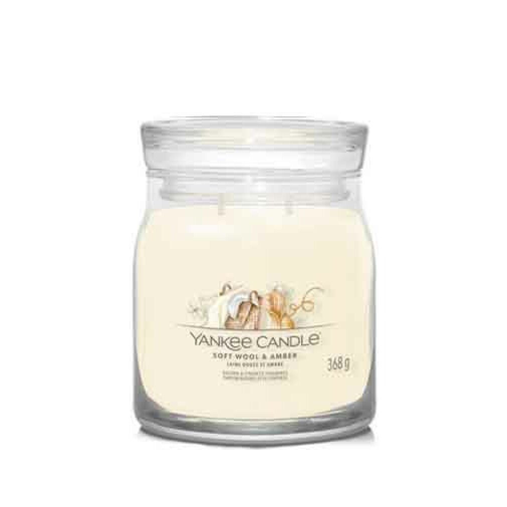 Yankee Candle Duftkerze Aromatic candle Signature glass medium Soft Wool & Amber 368 g