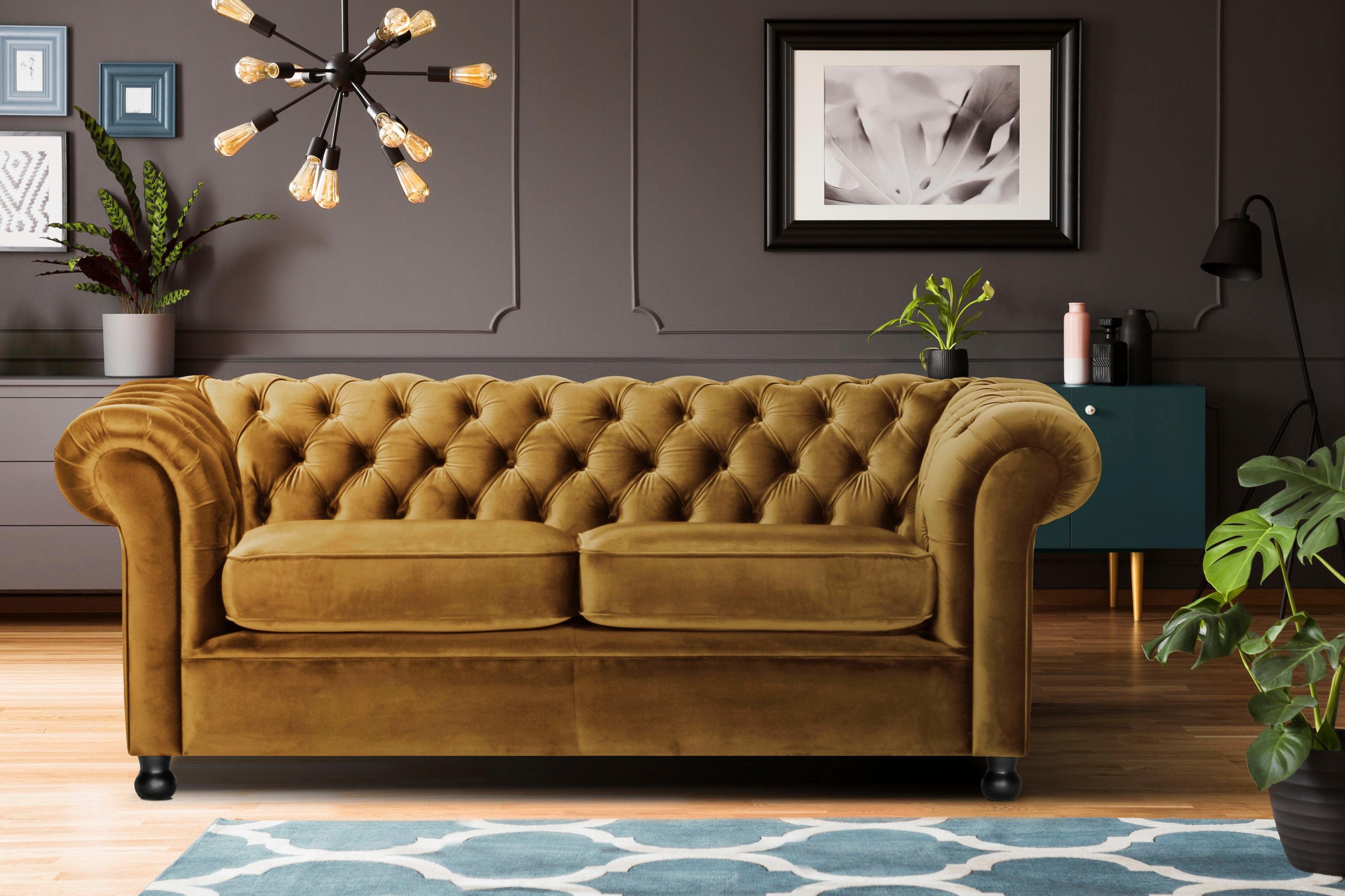 Home affaire Chesterfield-Sofa Chesterfield Home 3-Sitzer günstig online kaufen